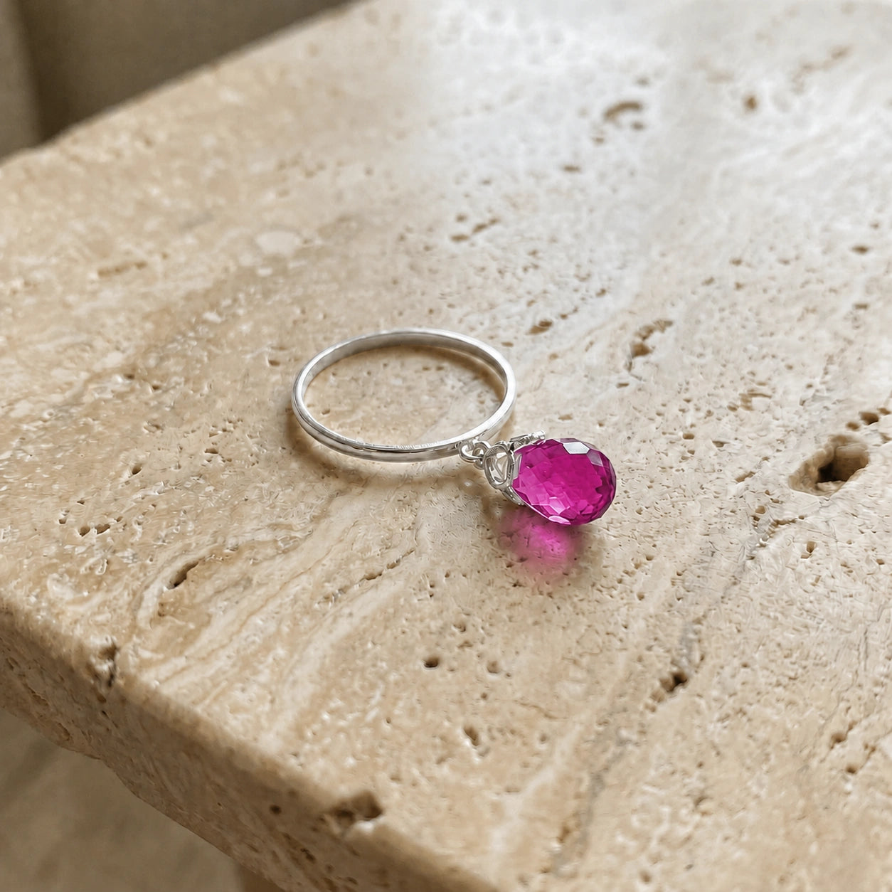 White Gold Pink Topaz — Demetra
