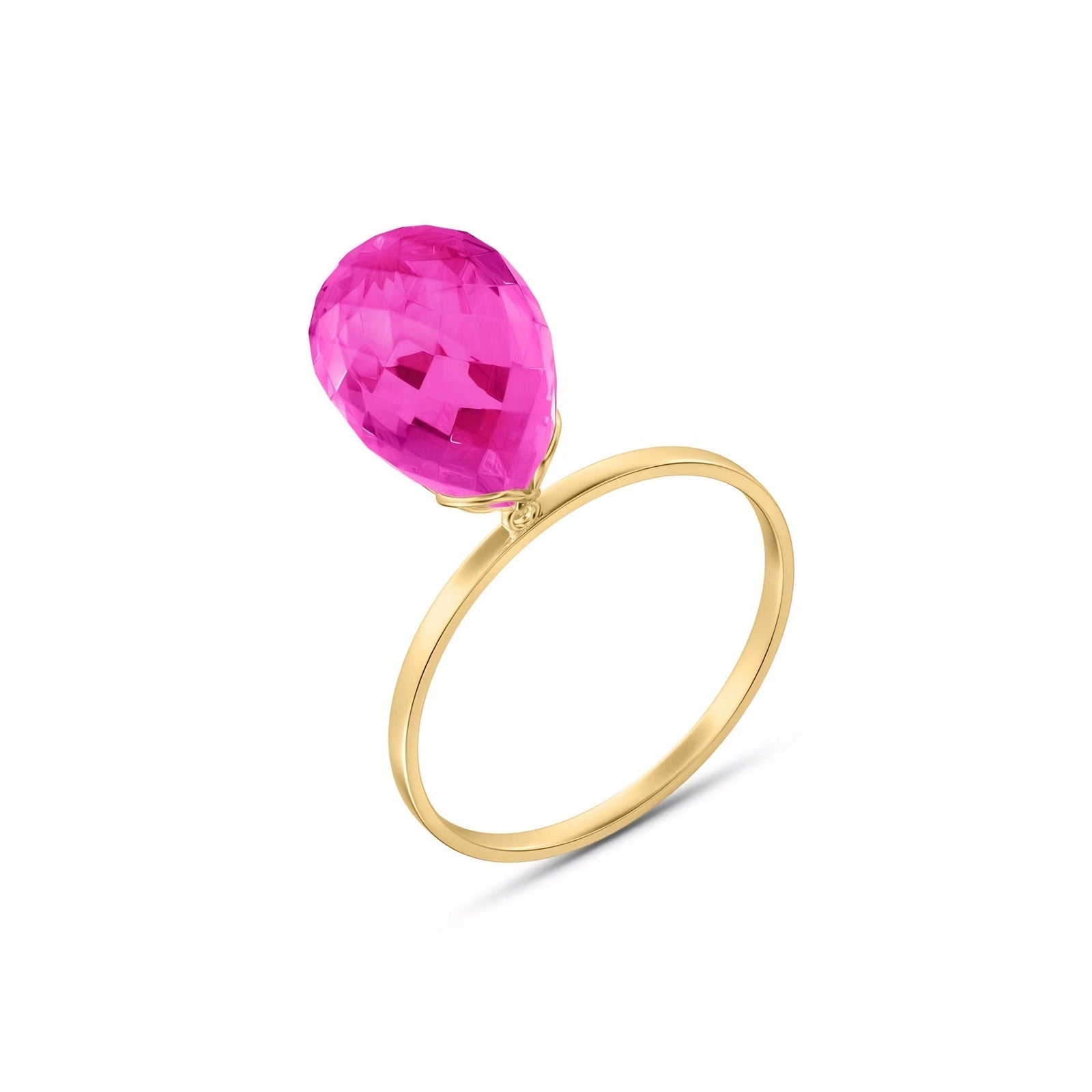 Yellow Gold Pink Topaz — Demetra