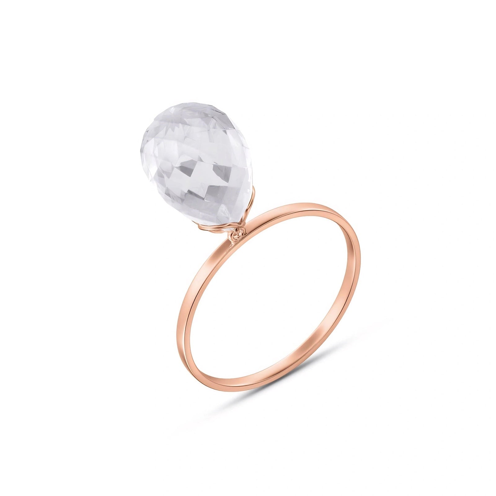 Rose Gold White Topaz — Demetra