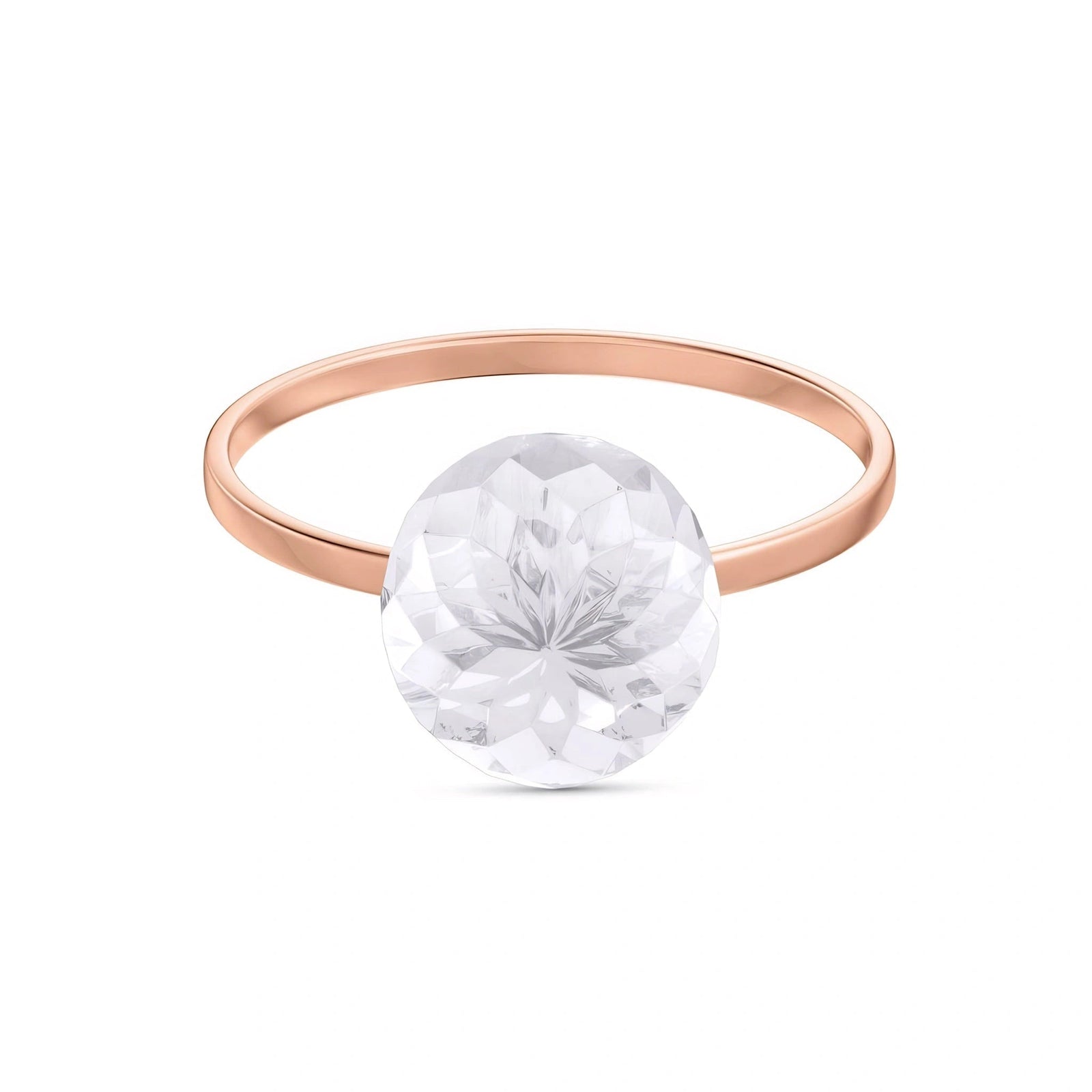 Rose Gold White Topaz — Demetra