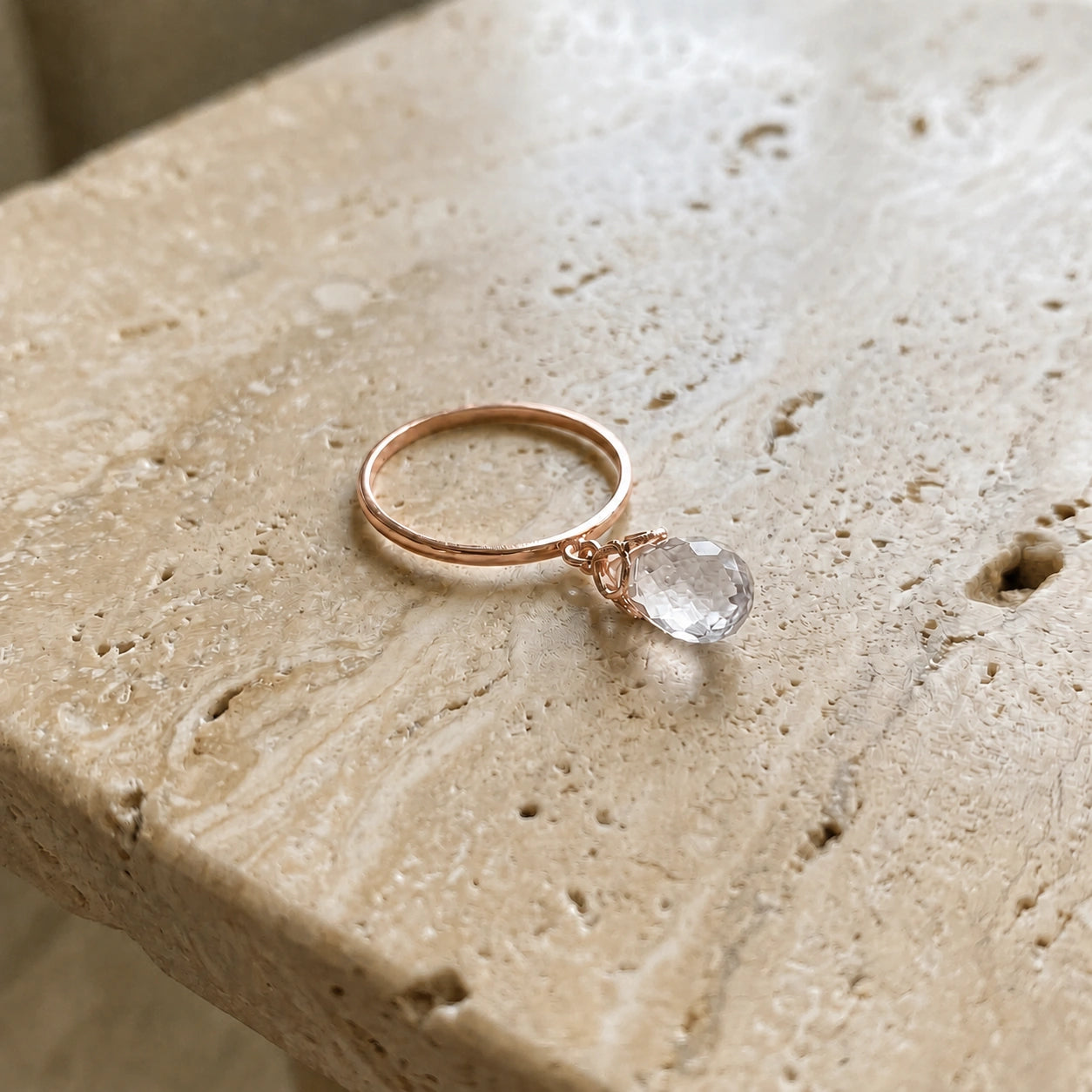 Rose Gold White Topaz — Demetra