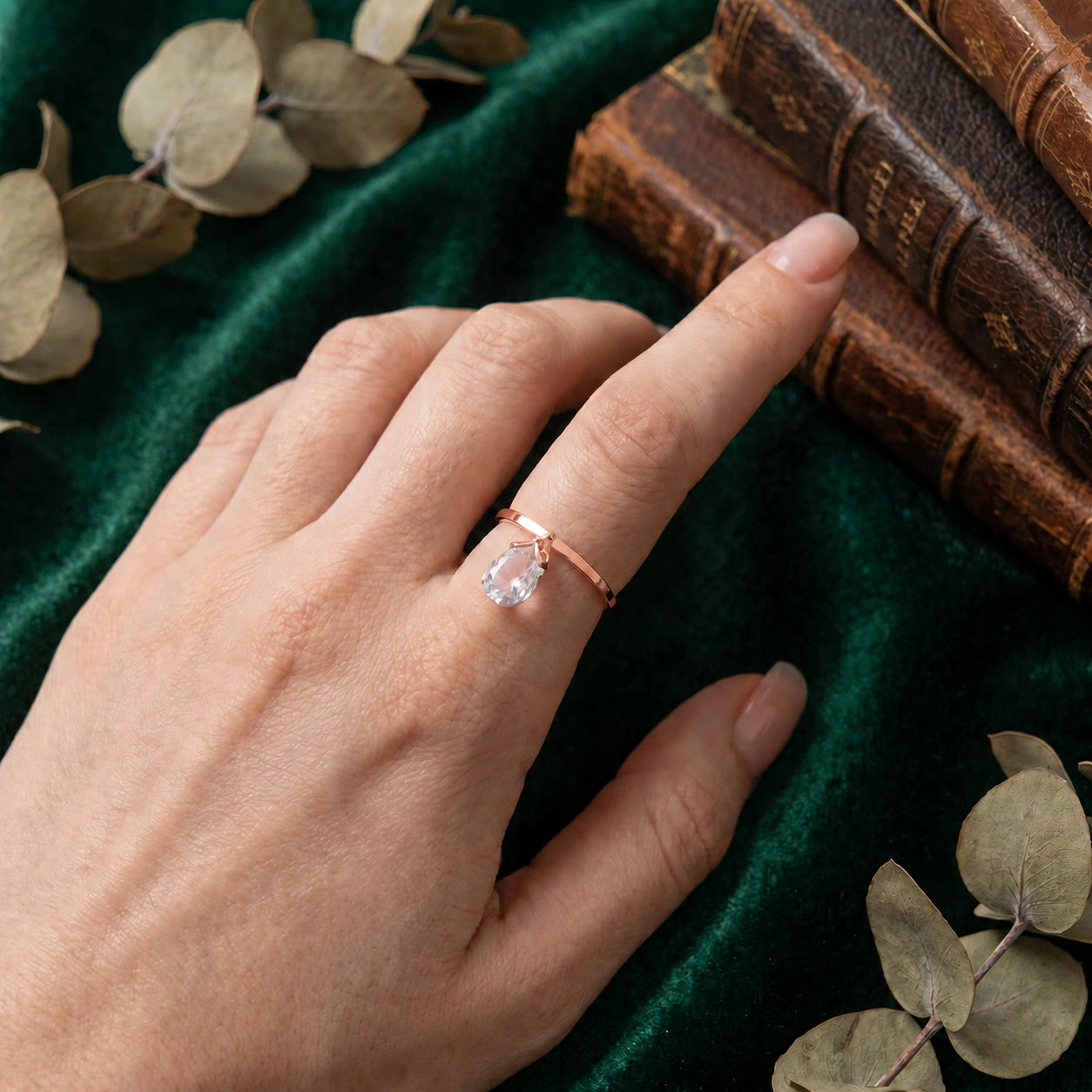 Rose Gold White Topaz — Demetra