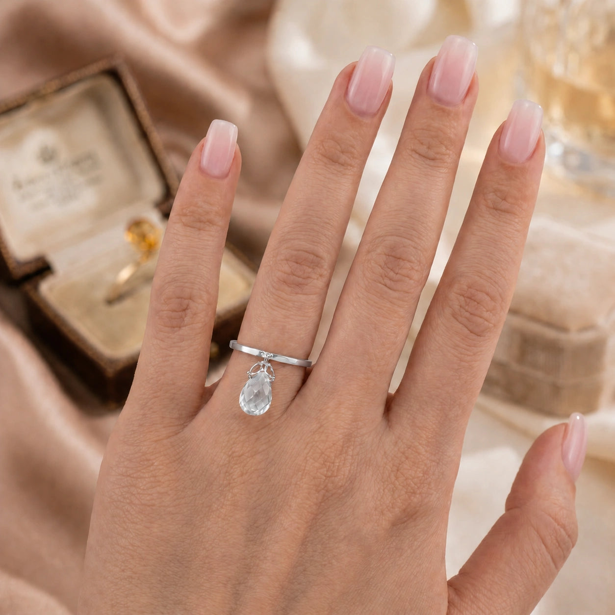 White Gold White Topaz — Demetra