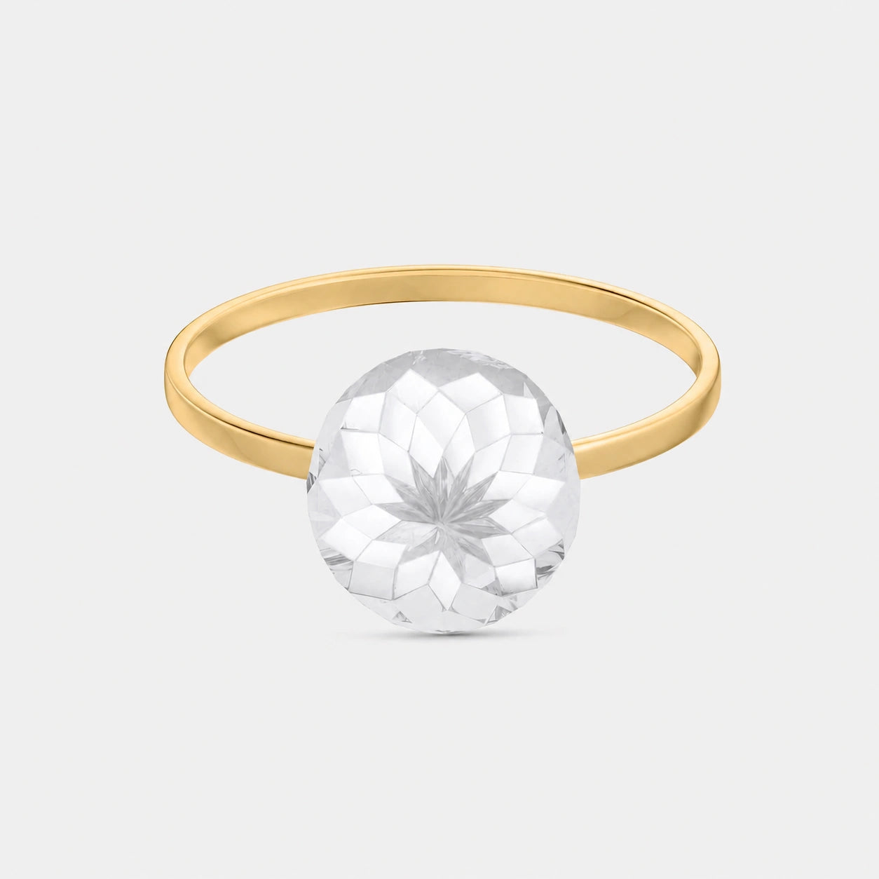 Yellow Gold White Topaz — Demetra