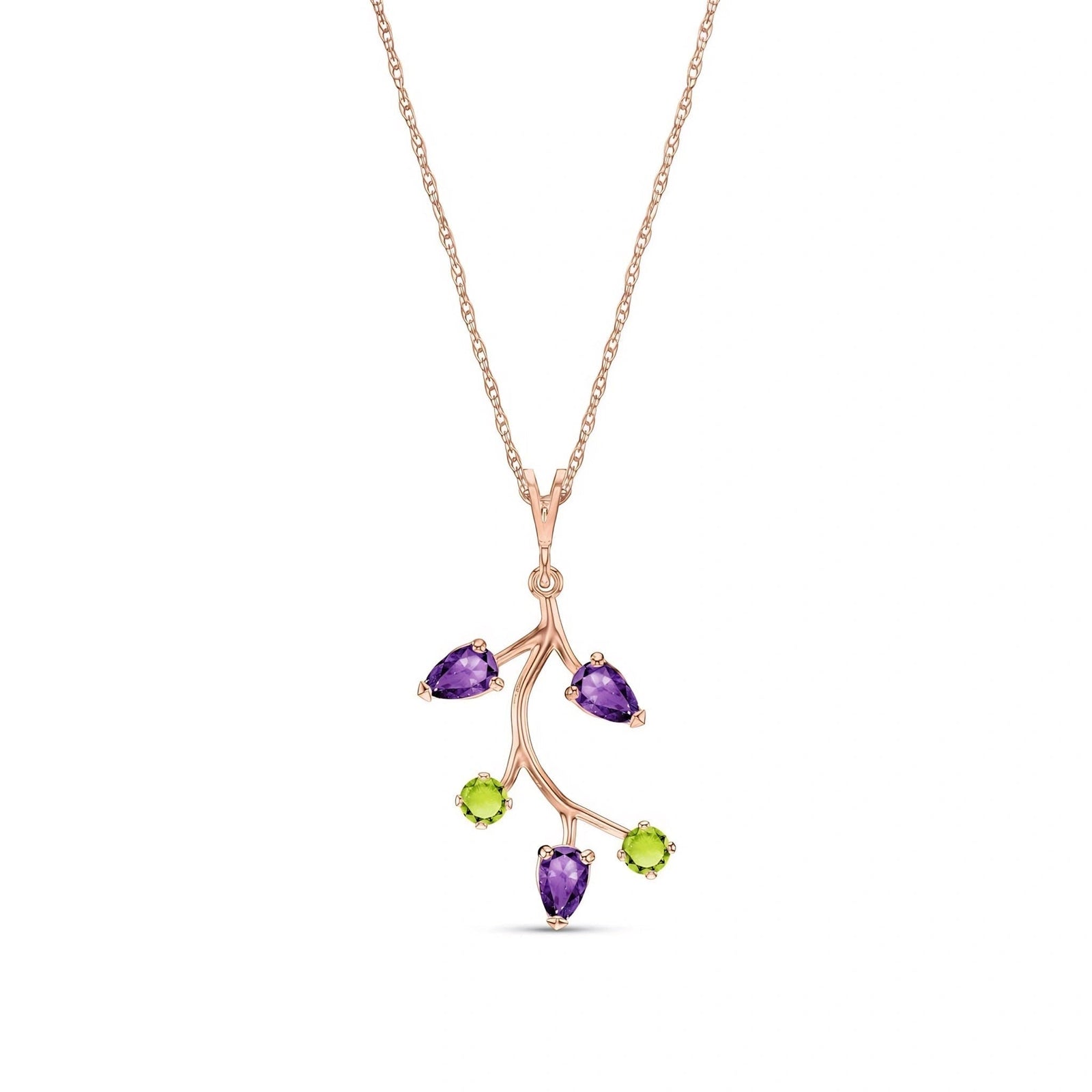 Rose Gold Necklace Opal 10K — Nadia