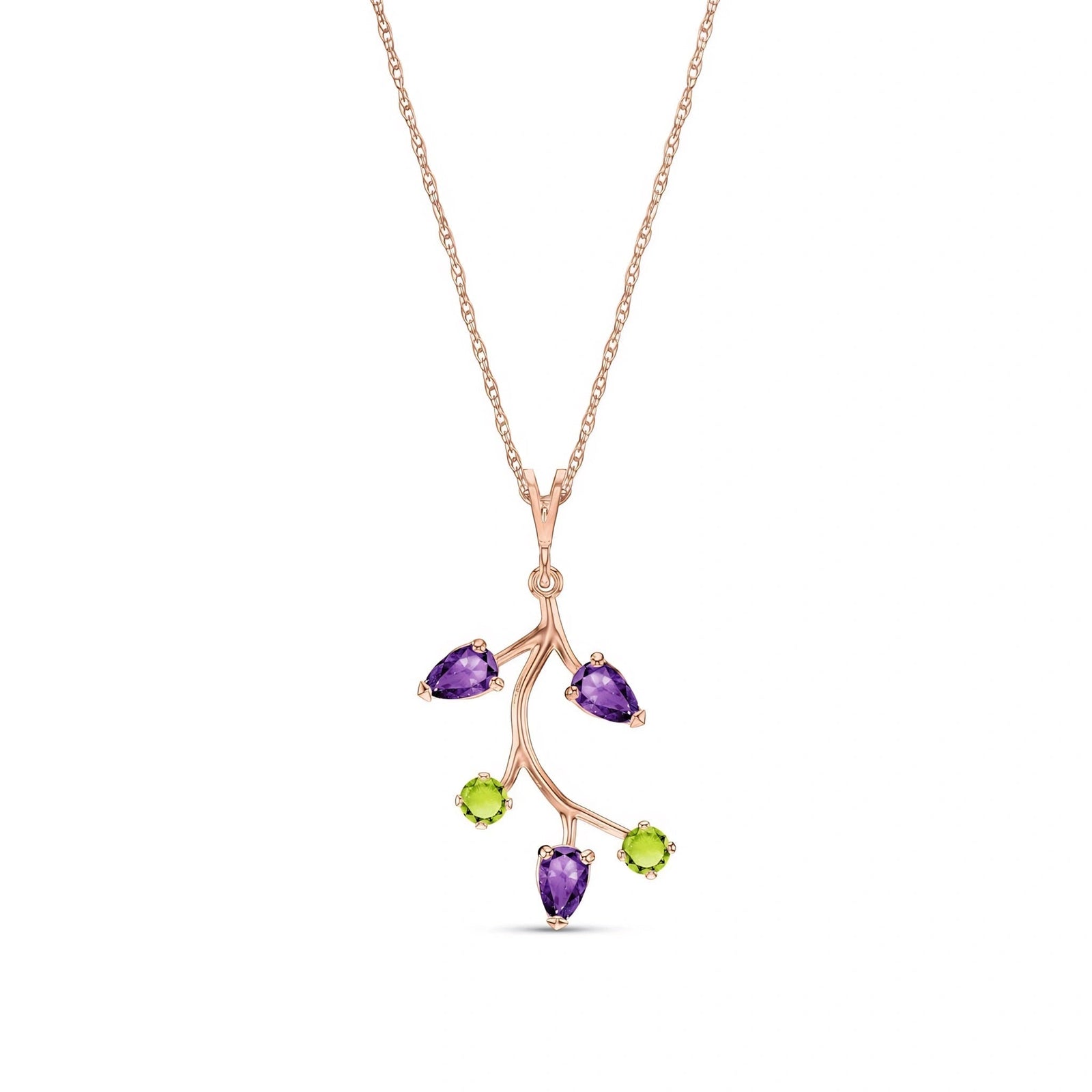 Rose Gold Necklace Opal 10K — Nadia
