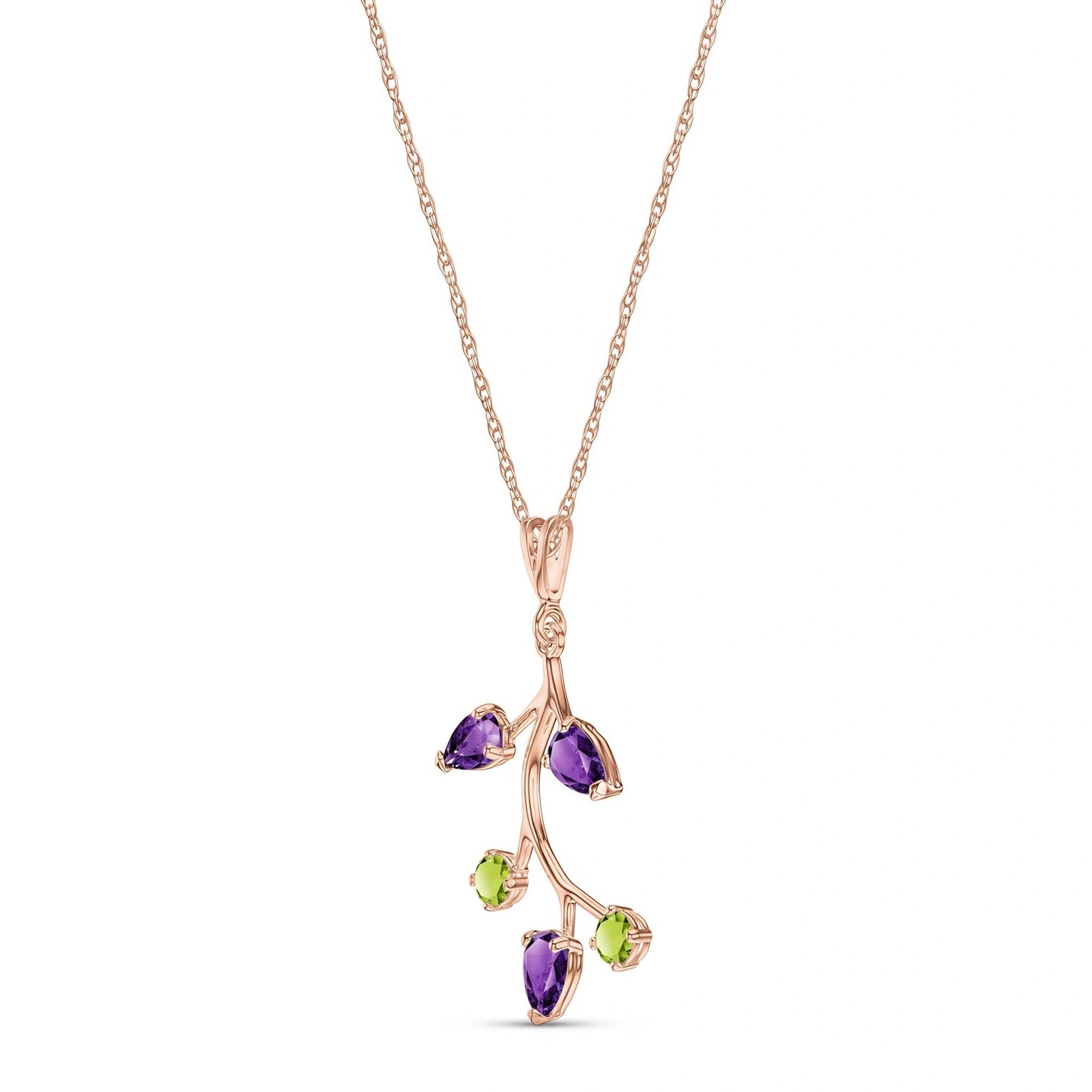 Rose Gold Necklace Opal 10K — Nadia