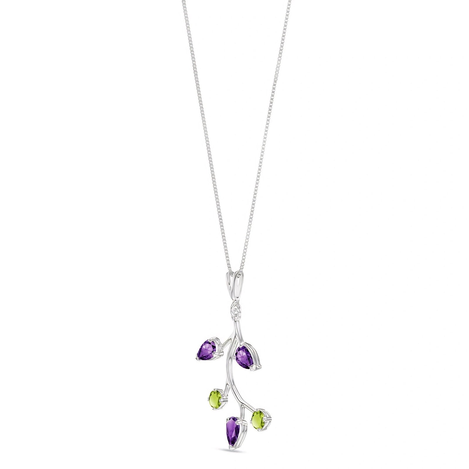 White Gold Necklace Opal 10K — Nadia