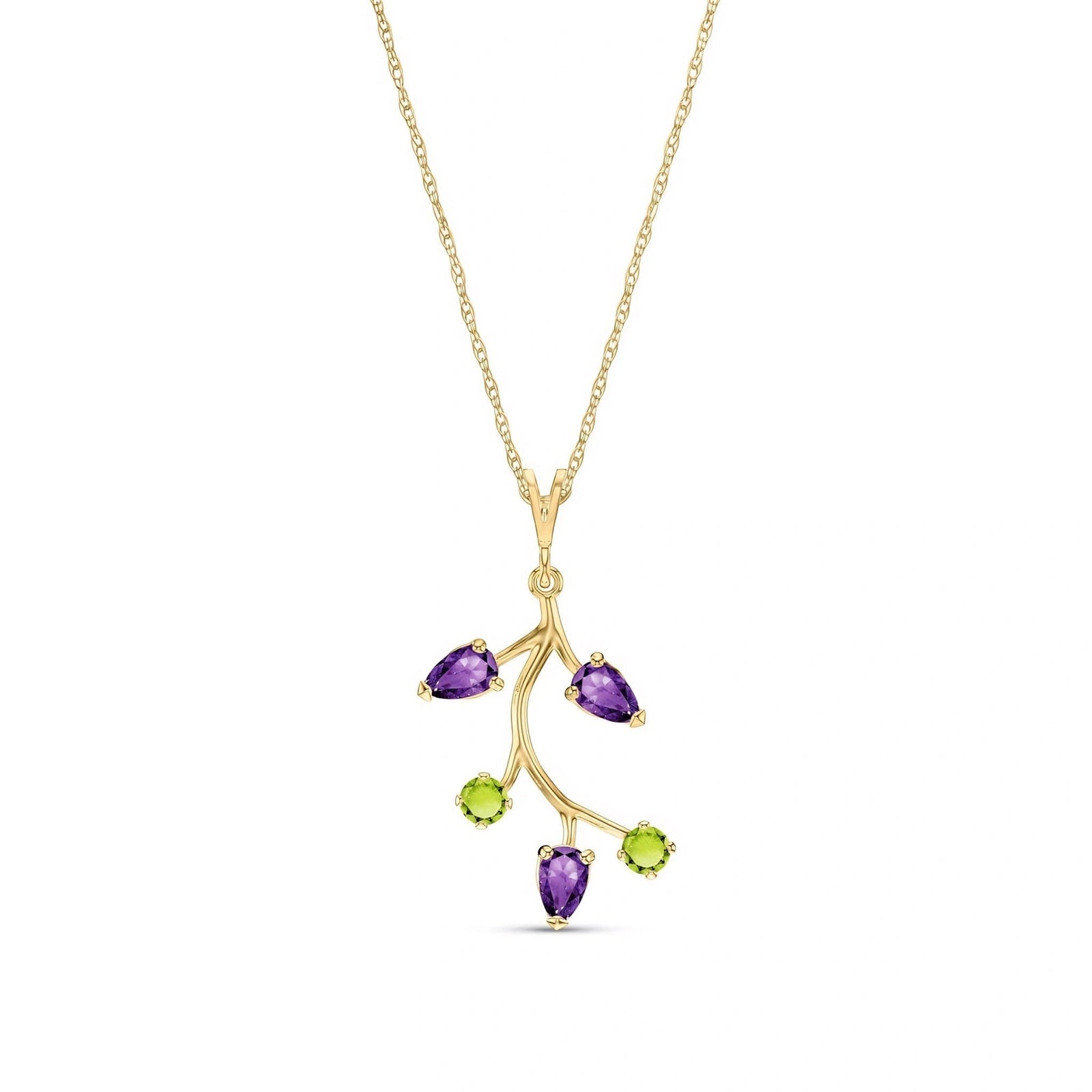 Yellow Gold Necklace Opal 10K — Nadia