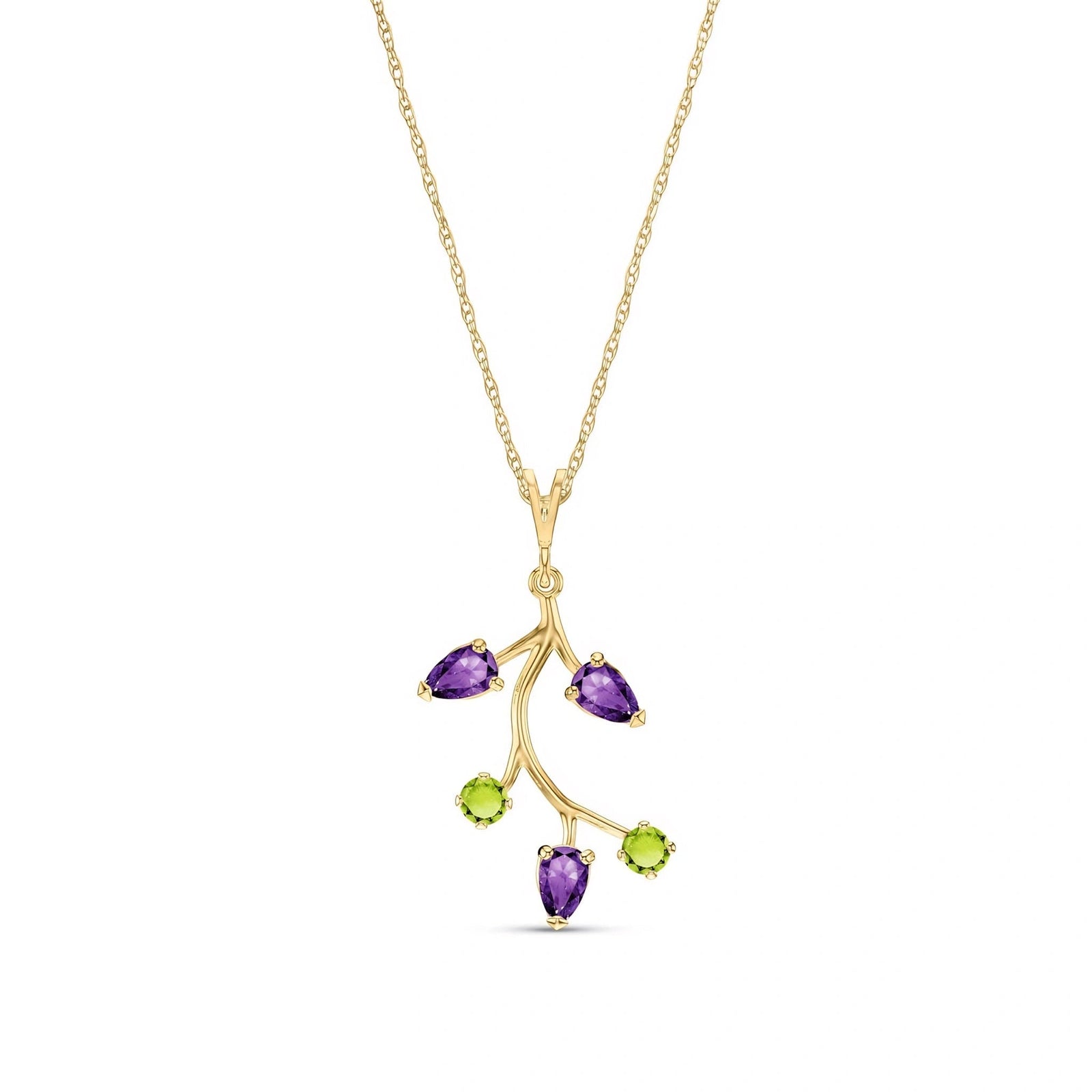 Yellow Gold Necklace Opal 10K — Nadia