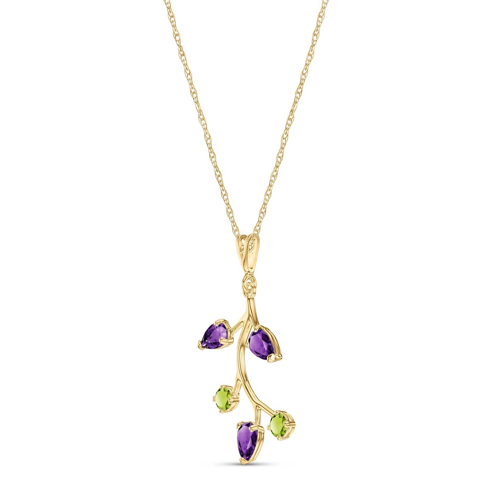 Yellow Gold Necklace Opal 10K — Nadia