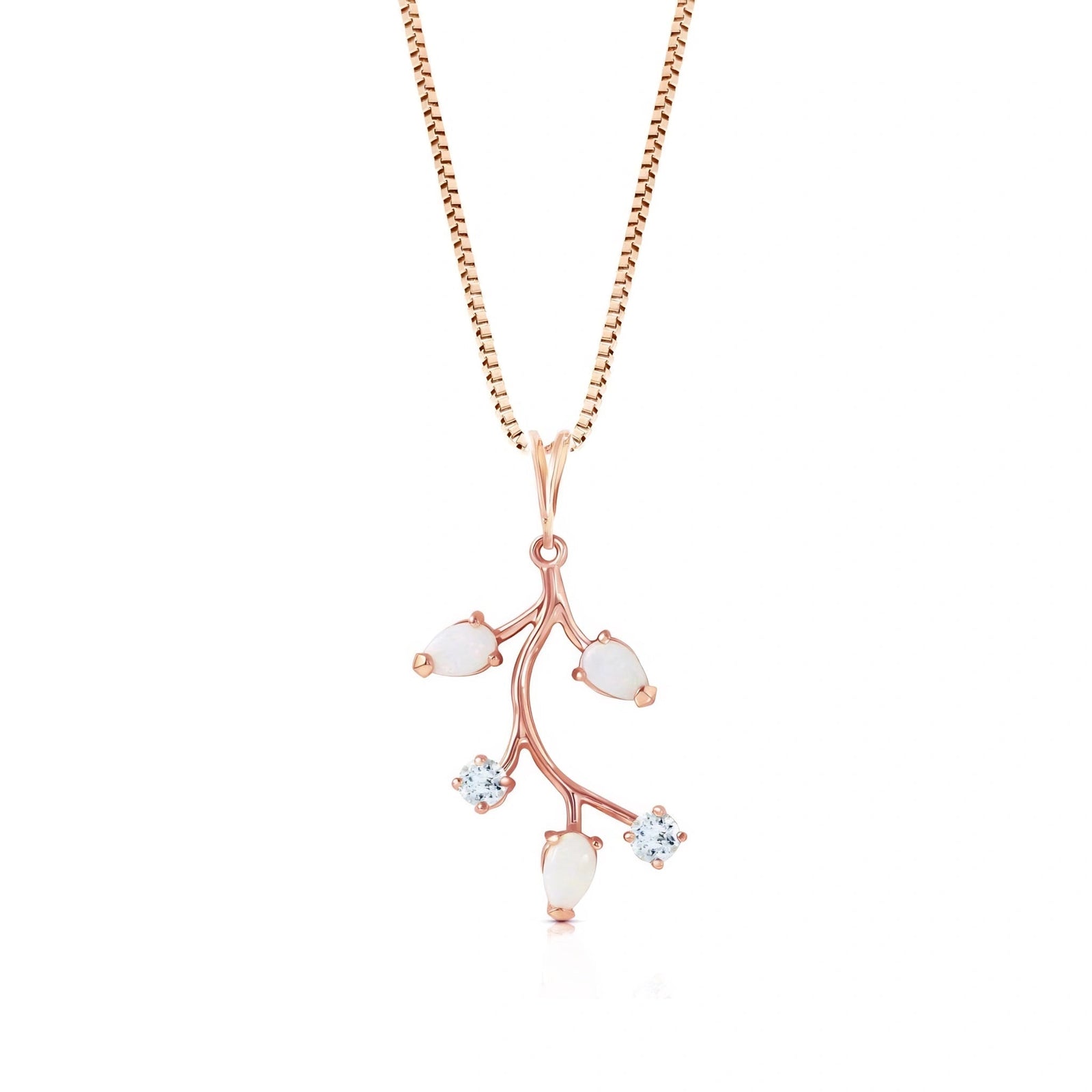 Rose Gold Necklace Peridot 10K — Nadia