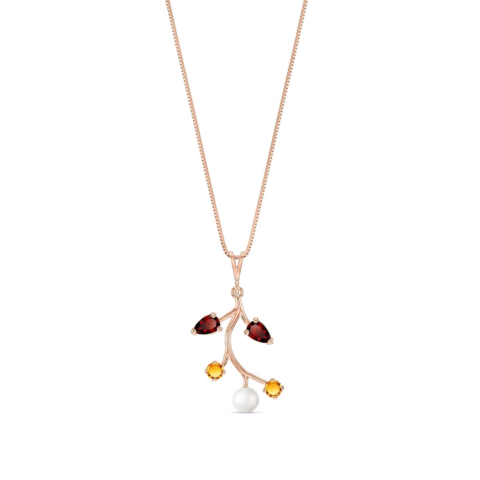 Rose Gold Necklace Peridot 10K — Nadia