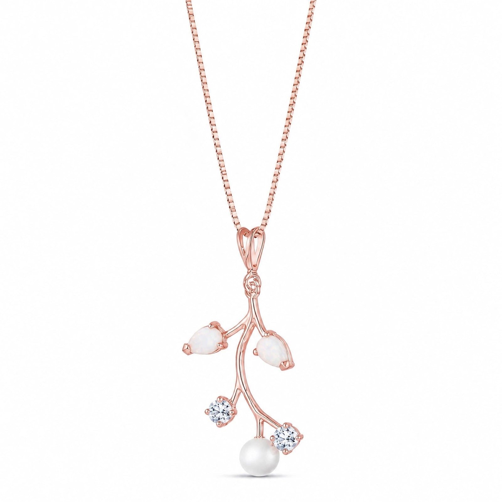 Rose Gold Necklace Peridot 10K — Nadia