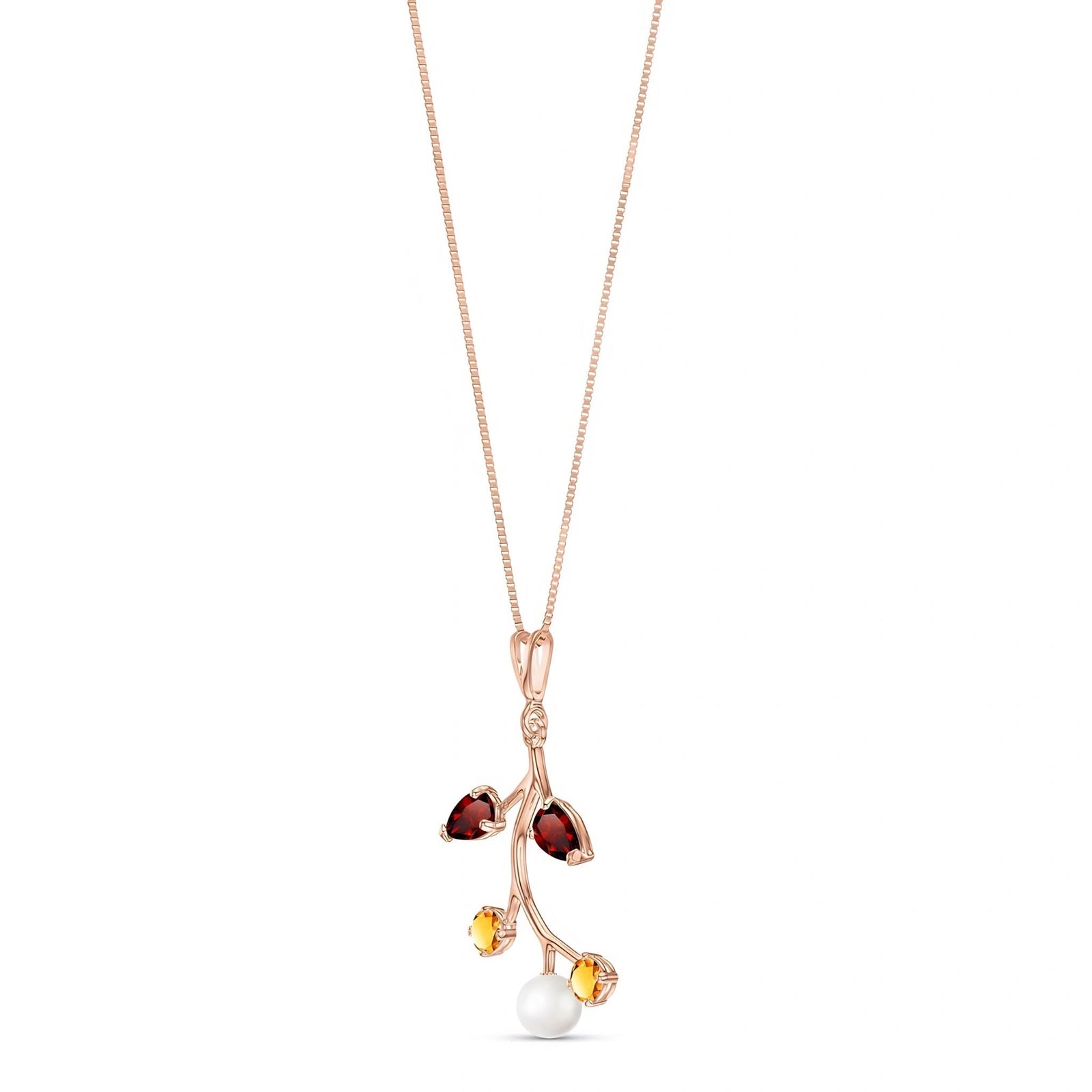 Rose Gold Necklace Peridot 10K — Nadia