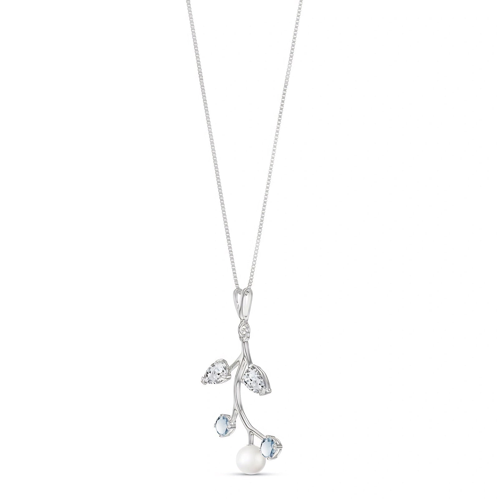 White Gold Necklace Peridot 10K — Nadia