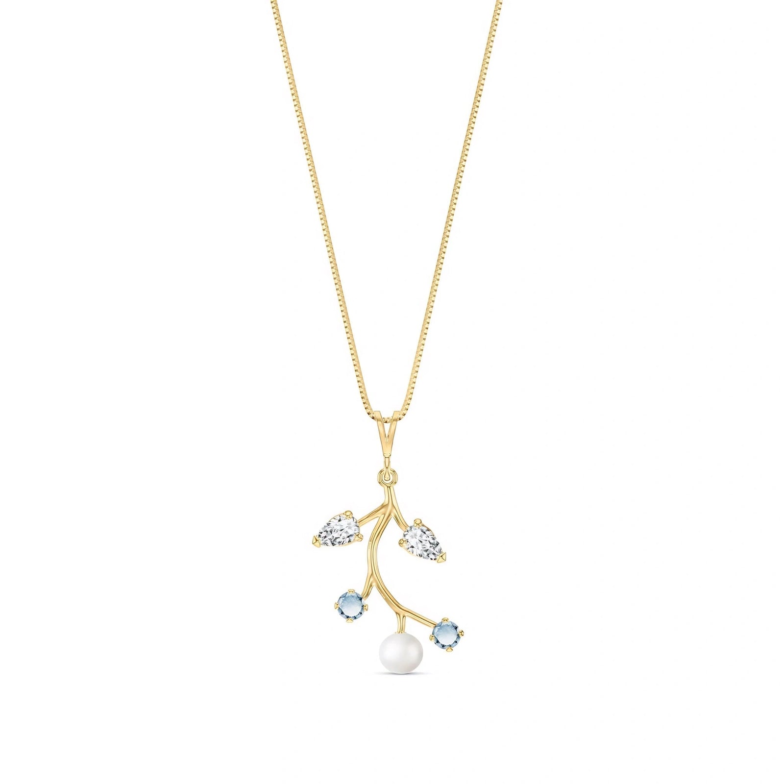 Yellow Gold Necklace Peridot 10K — Nadia