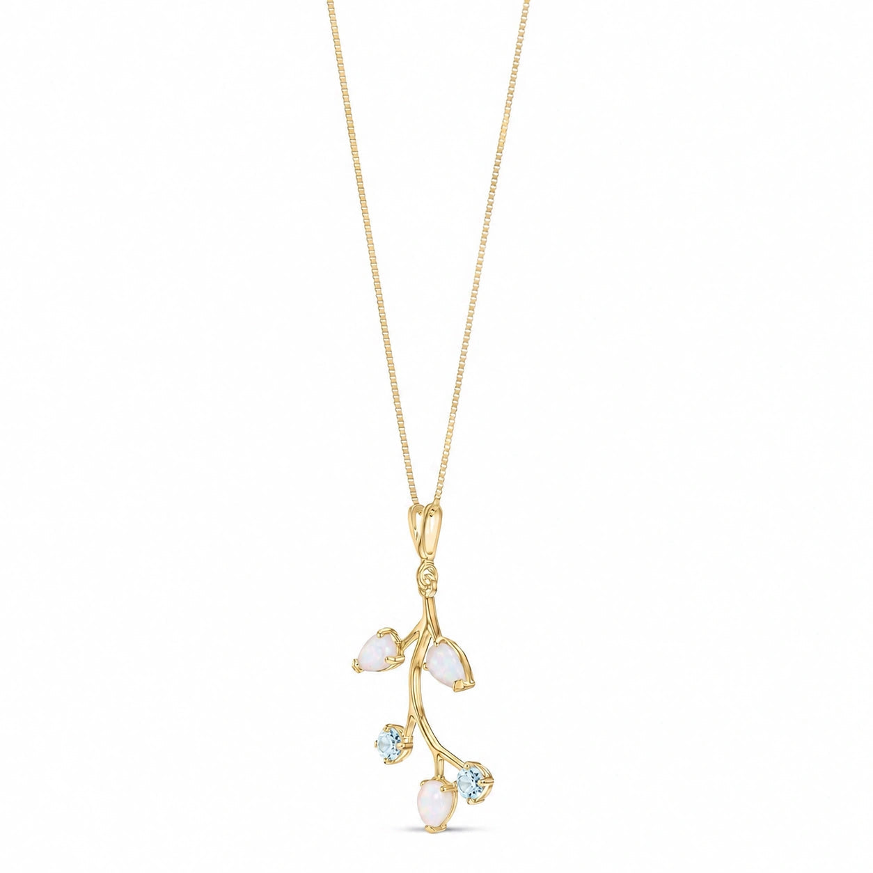 Yellow Gold Necklace Peridot 10K — Nadia