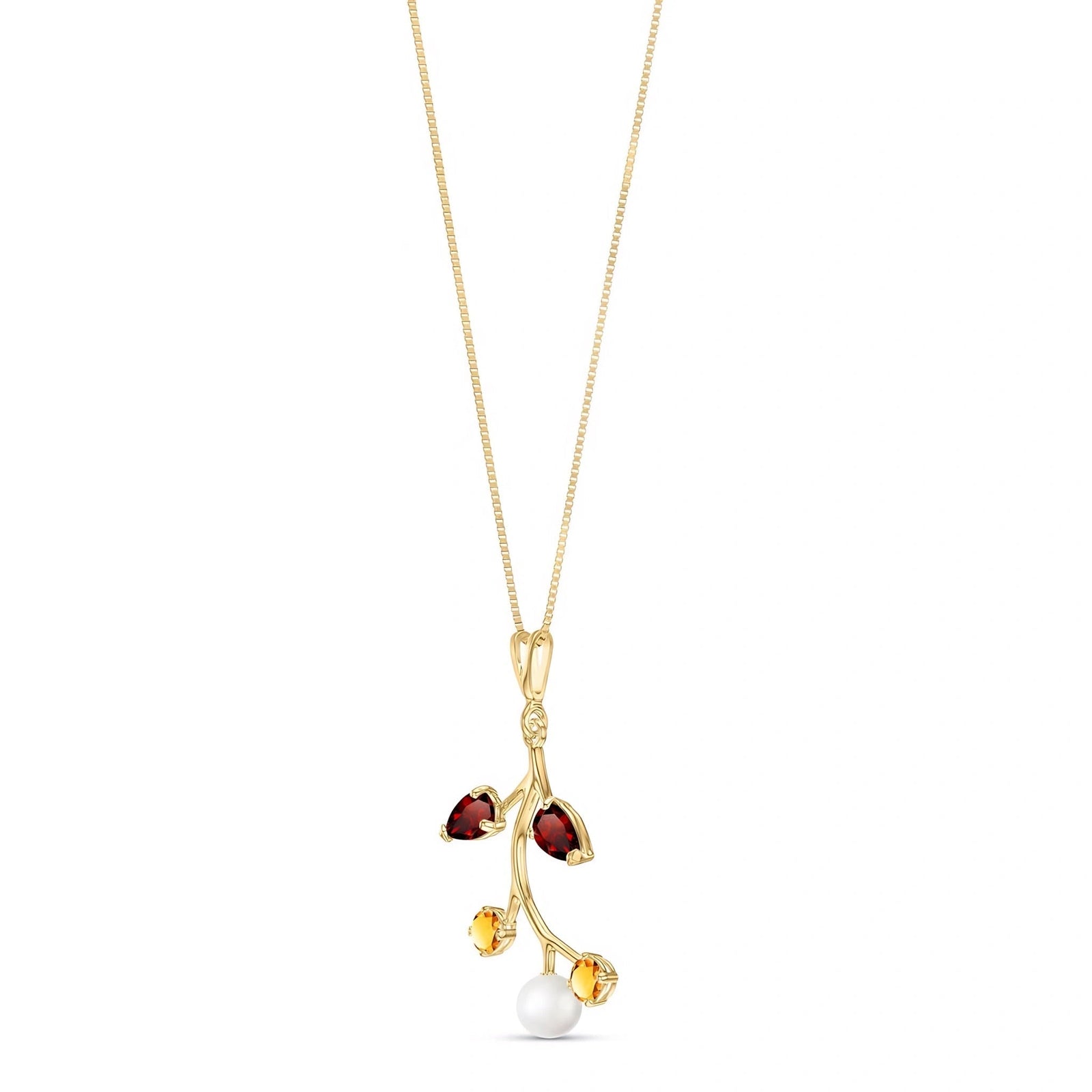 Yellow Gold Necklace Peridot 10K — Nadia