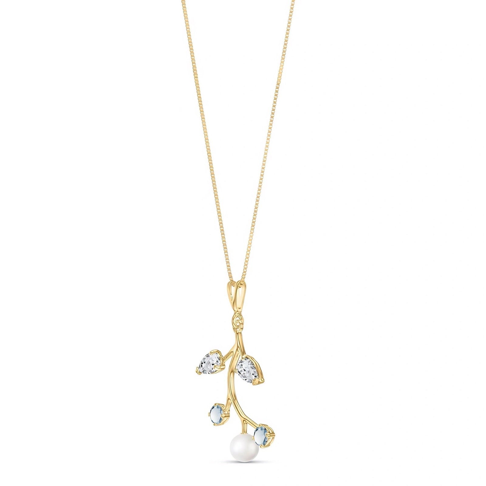 Yellow Gold Necklace Peridot 10K — Nadia