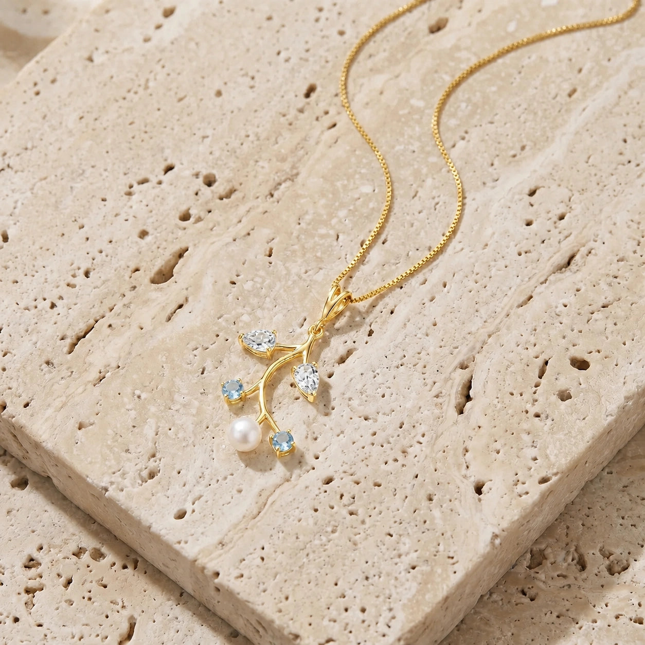 Yellow Gold Necklace Peridot 10K — Nadia