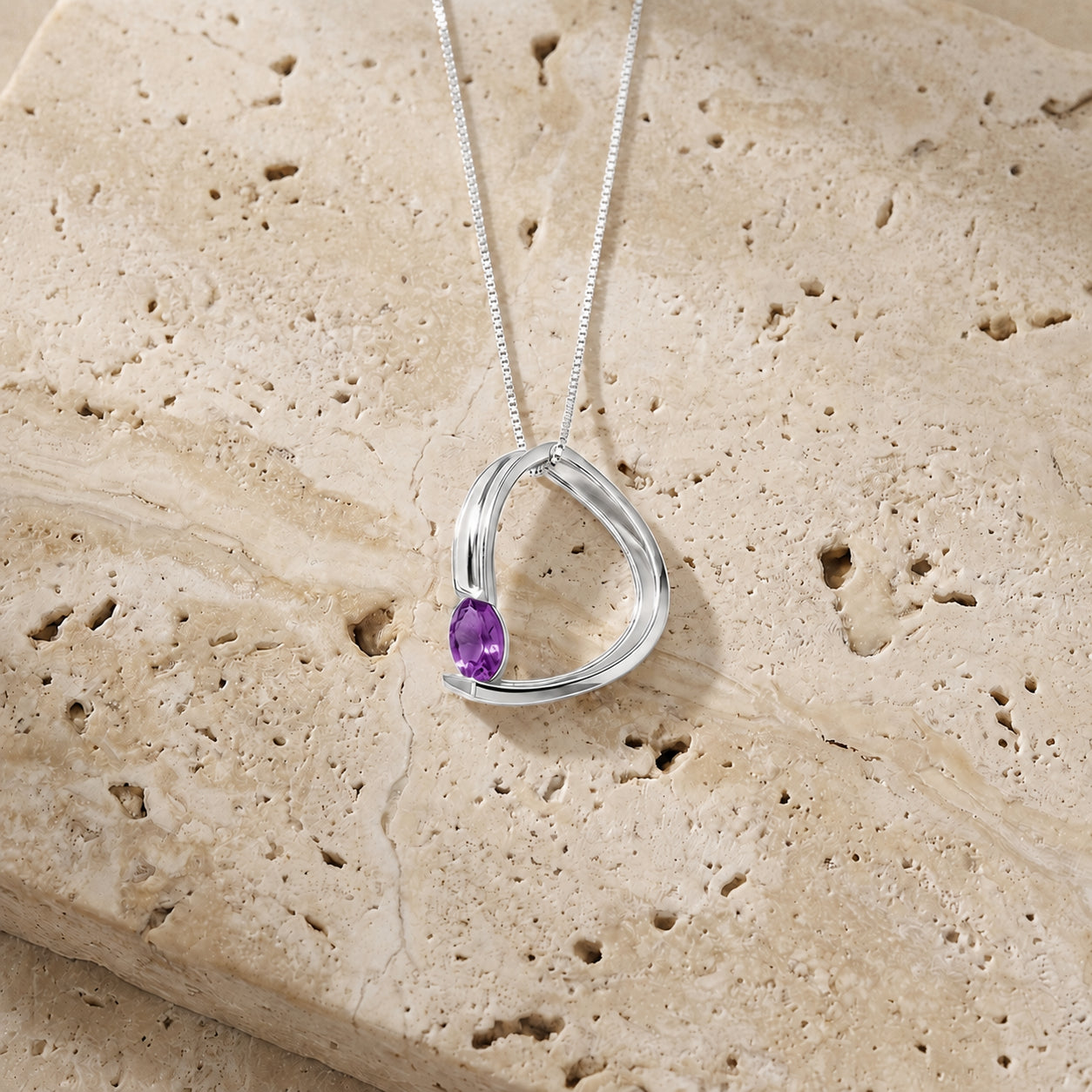 White Gold Aura Pendant Necklace Ruby 10K — Gioia