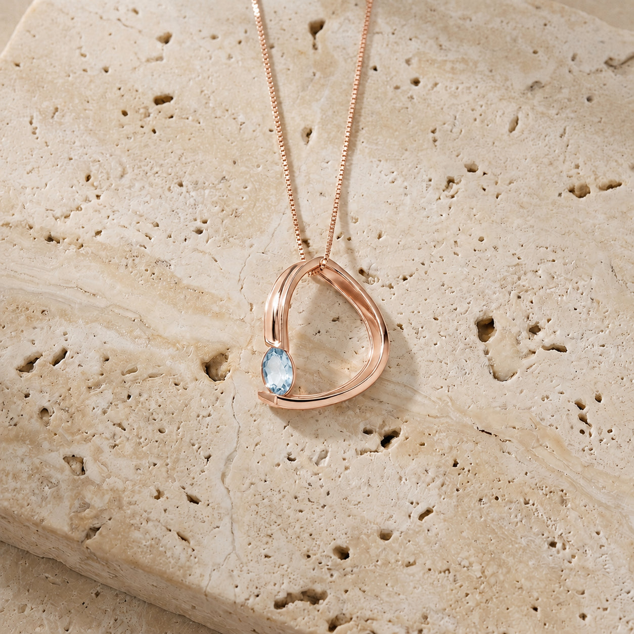 Rose Gold Aura Pendant Necklace Amethyst 10K — Gioia