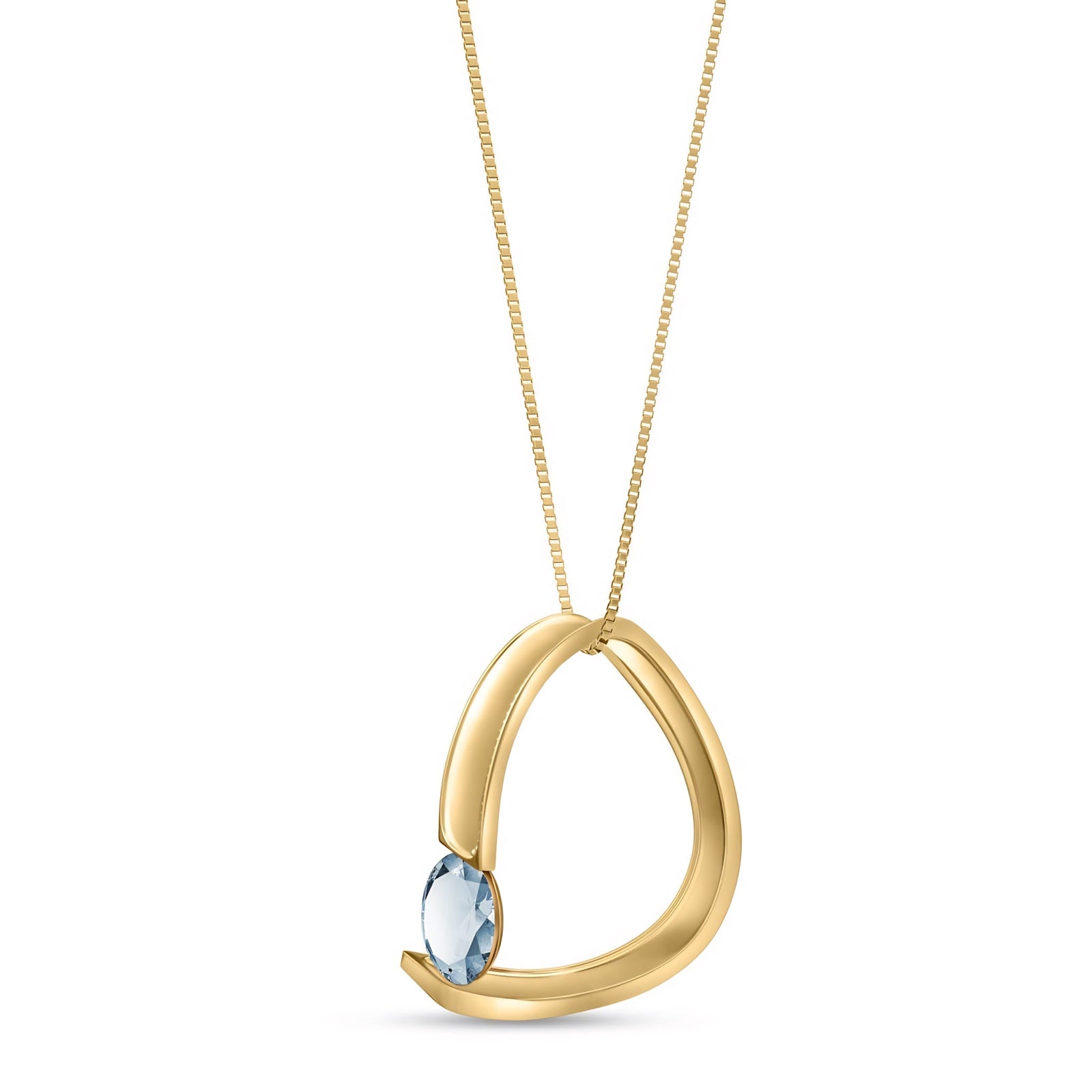 Yellow Gold Aura Pendant Necklace Amethyst 10K — Gioia