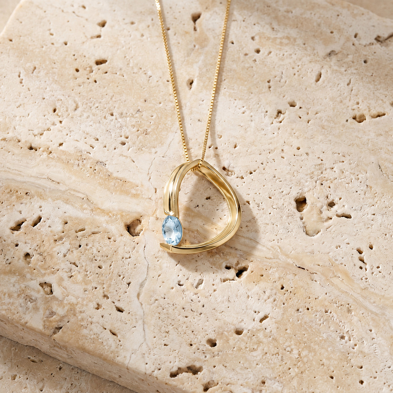 Yellow Gold Aura Pendant Necklace Amethyst 10K — Gioia