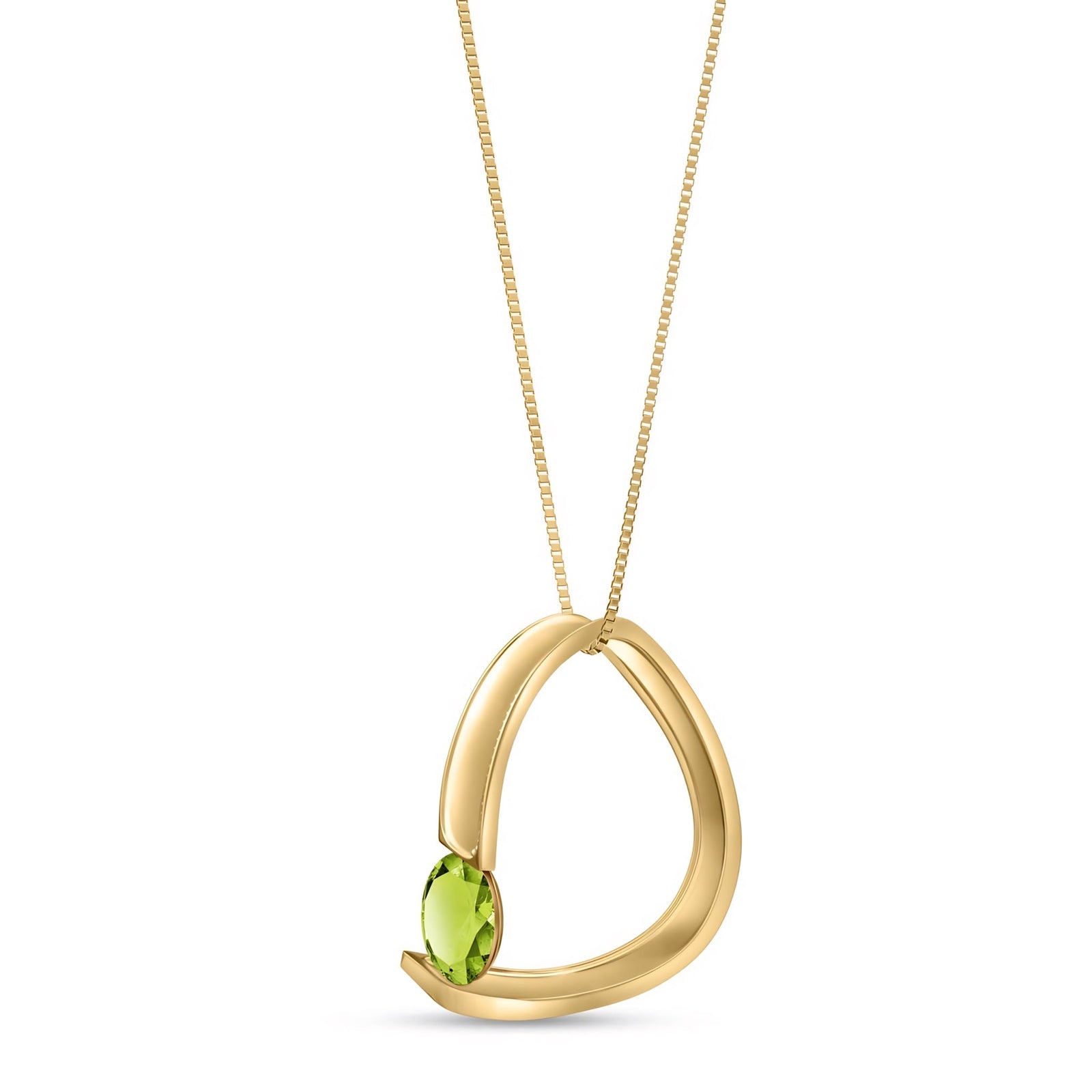 Yellow Gold Aura Pendant Necklace Aquamarine 10K — Gioia