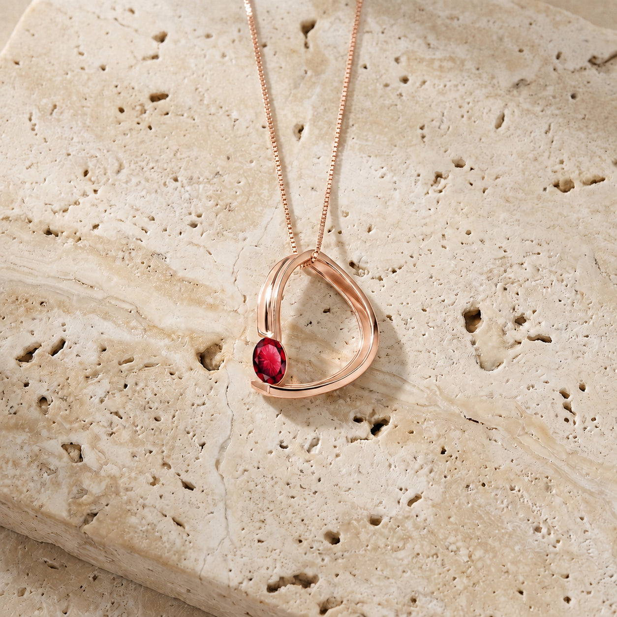 Rose Gold Aura Pendant Necklace Peridot 10K — Gioia