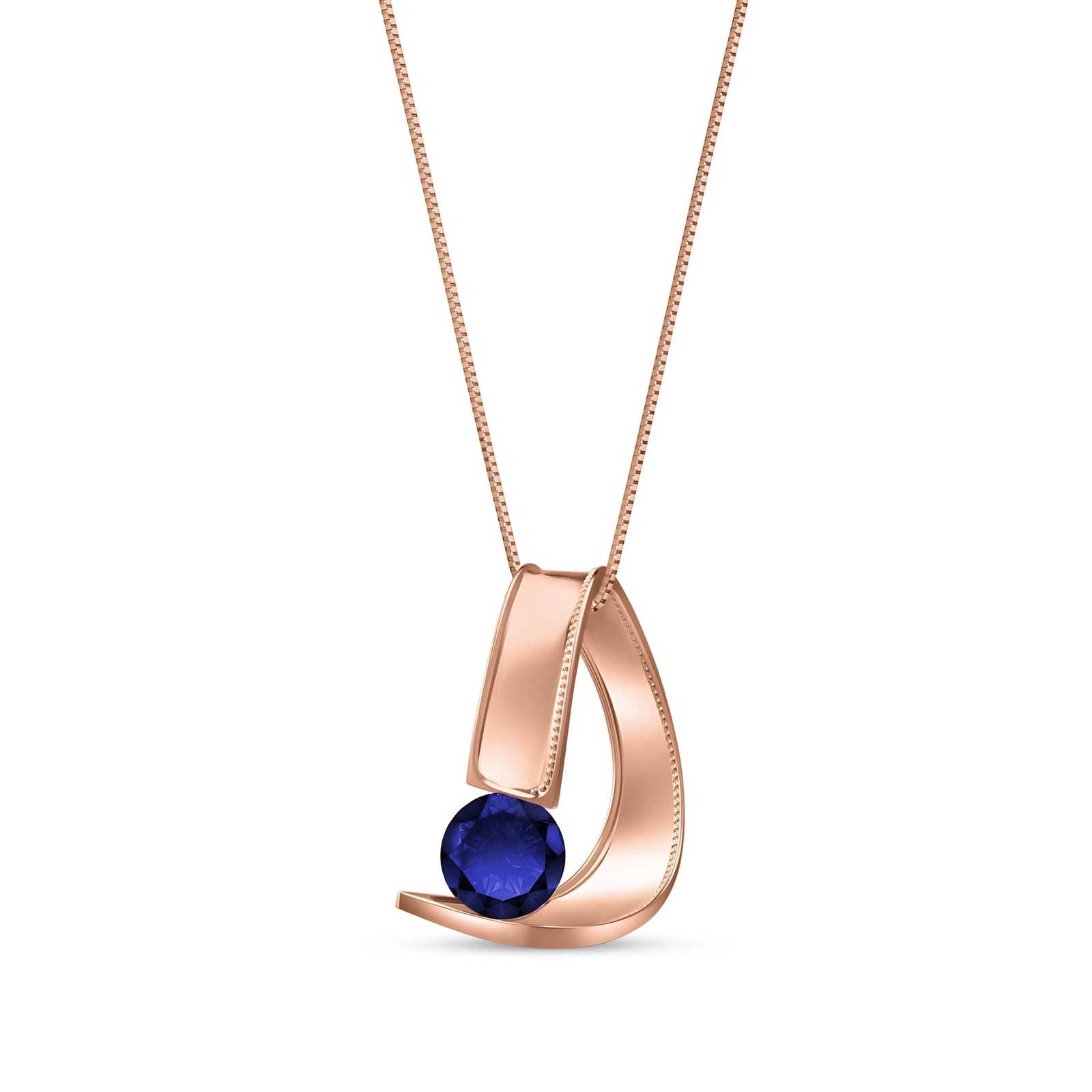 Rose Gold Aura Pendant Necklace Pink Topaz 10K — Gioia