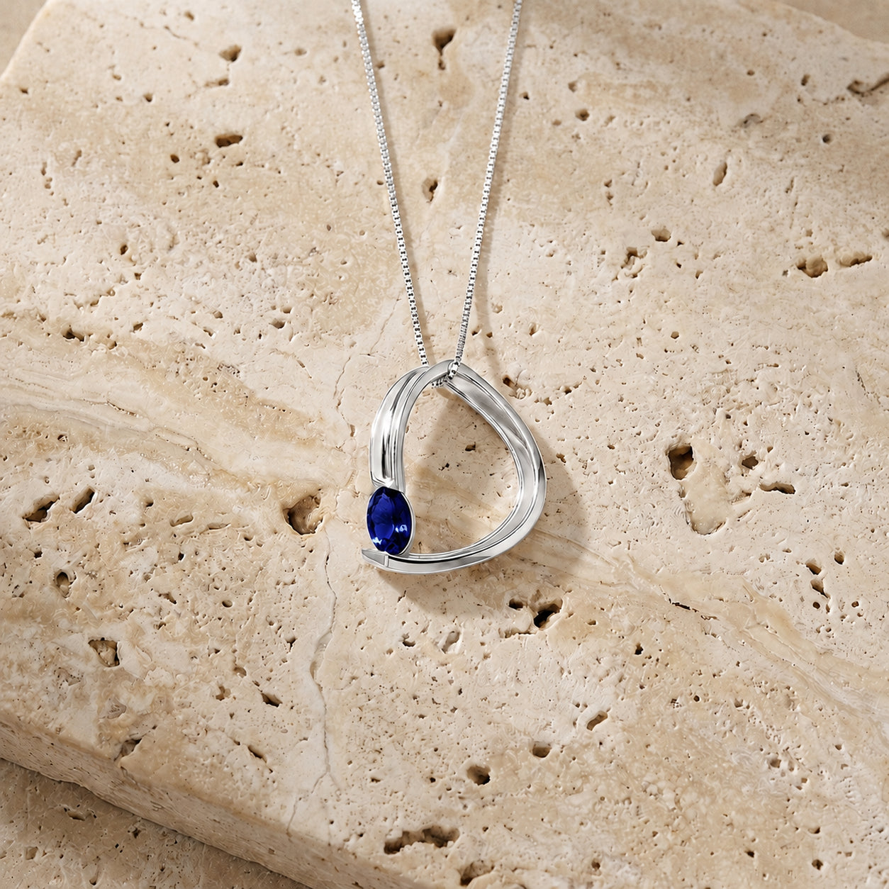 White Gold Aura Pendant Necklace Pink Topaz 10K — Gioia