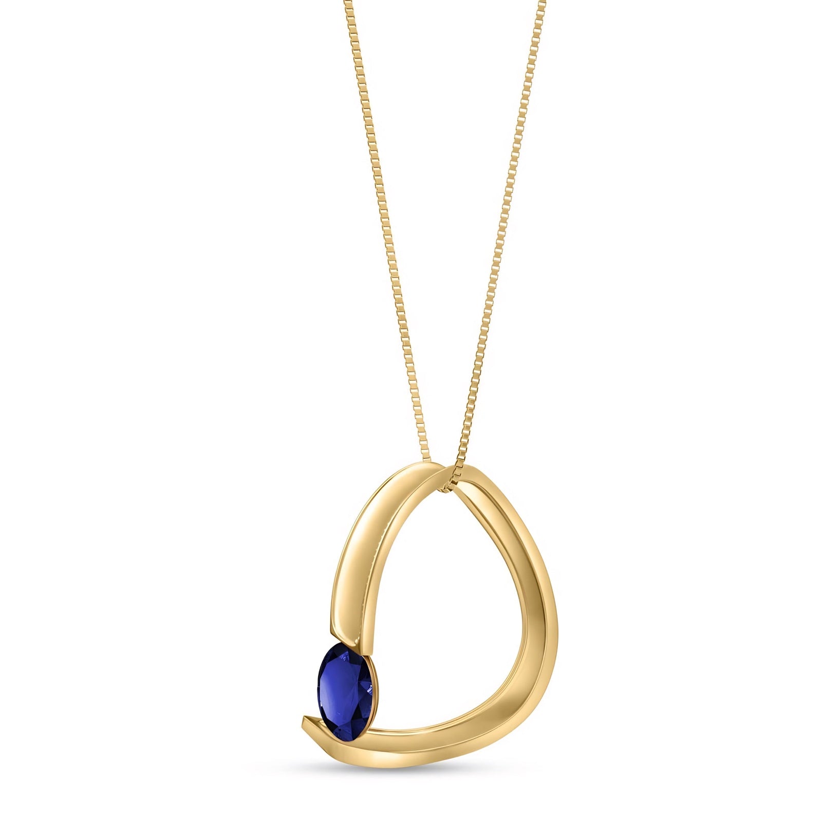 Yellow Gold Aura Pendant Necklace Pink Topaz 10K — Gioia