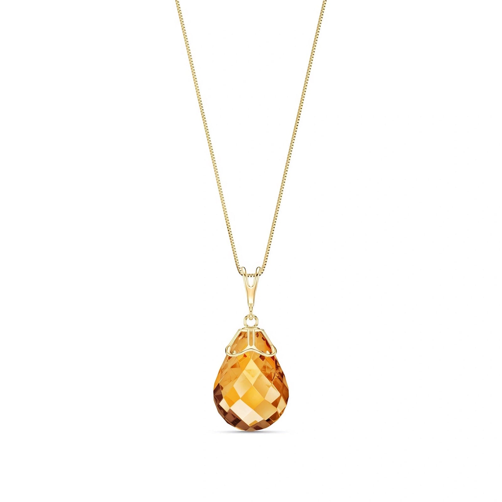 Yellow Gold Belle Necklace Citrine 10K — Fioretta