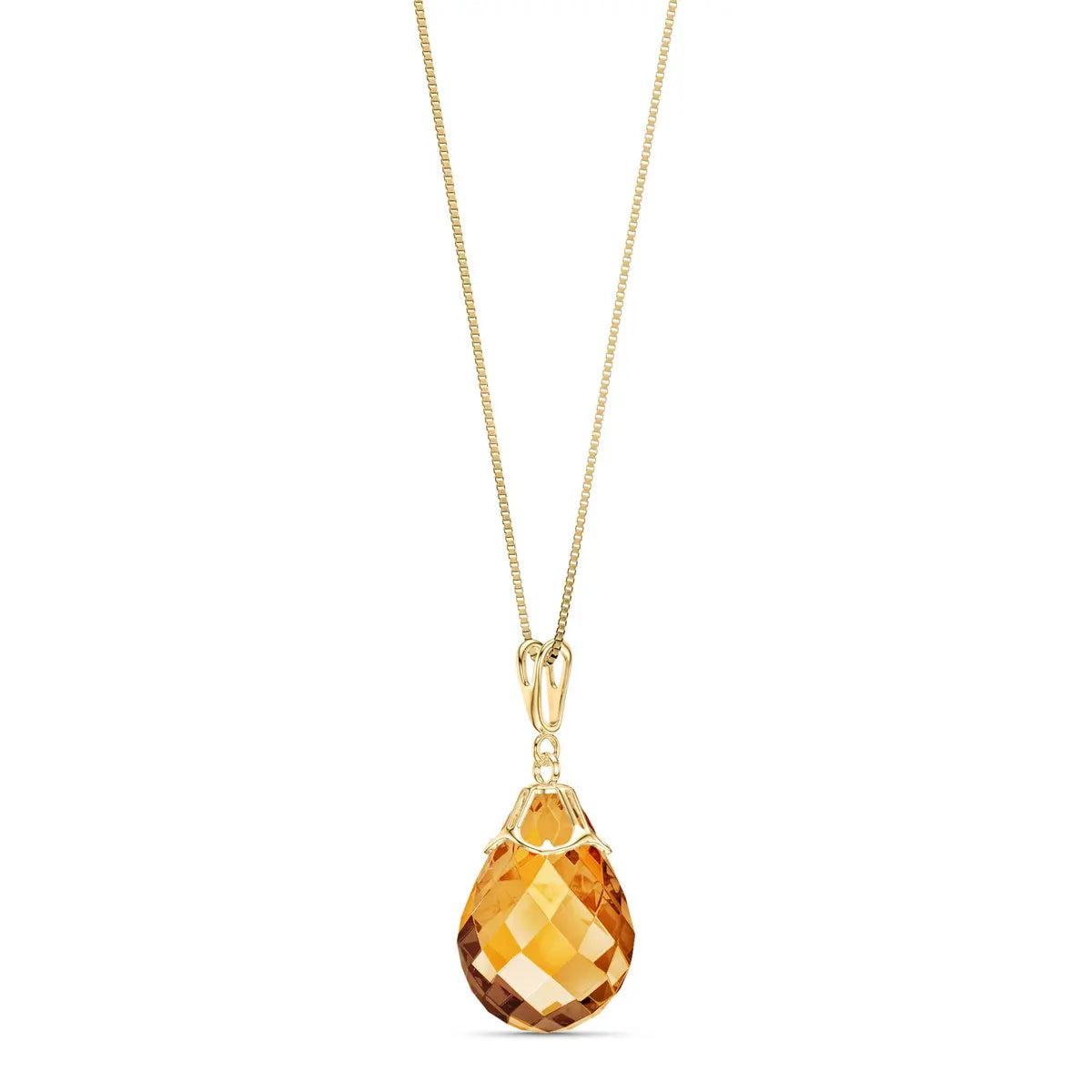 Yellow Gold Belle Necklace Citrine 10K — Fioretta