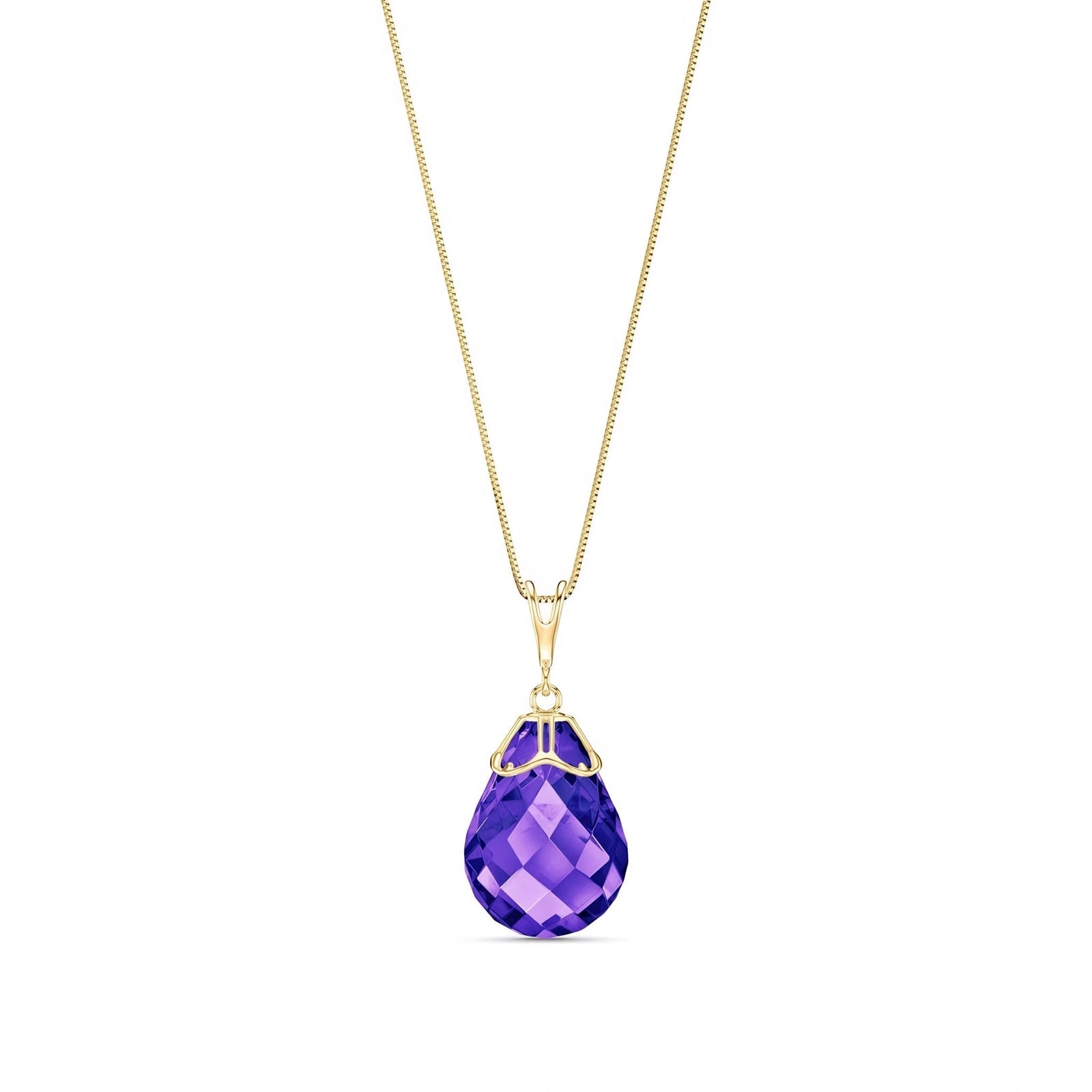 Yellow Gold Belle Necklace Amethyst 10K — Fioretta