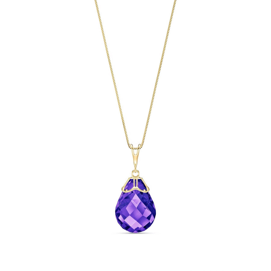 Yellow Gold Belle Necklace Amethyst 10K — Fioretta