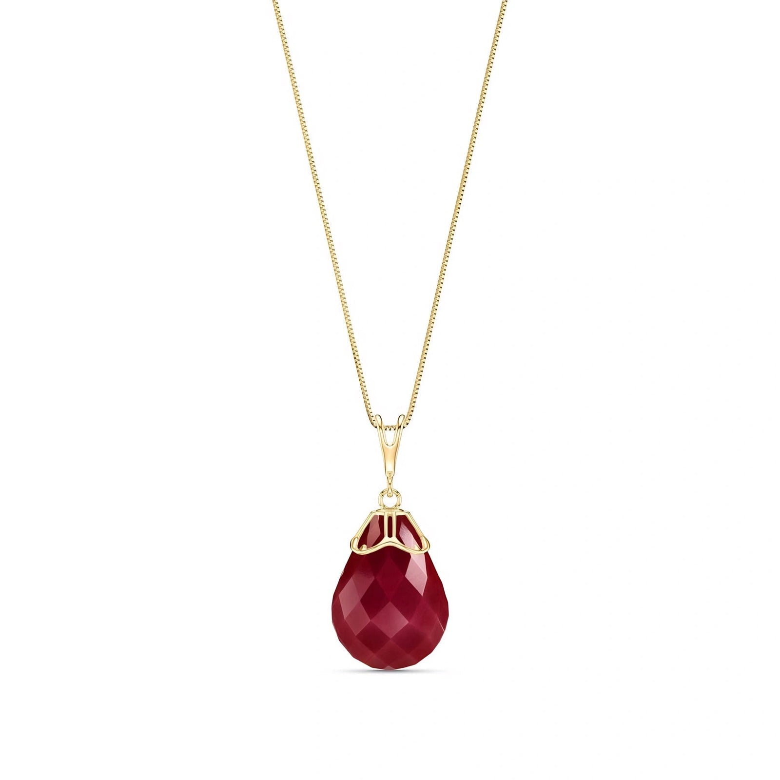 Yellow Gold Belle Necklace Ruby 10K — Fioretta