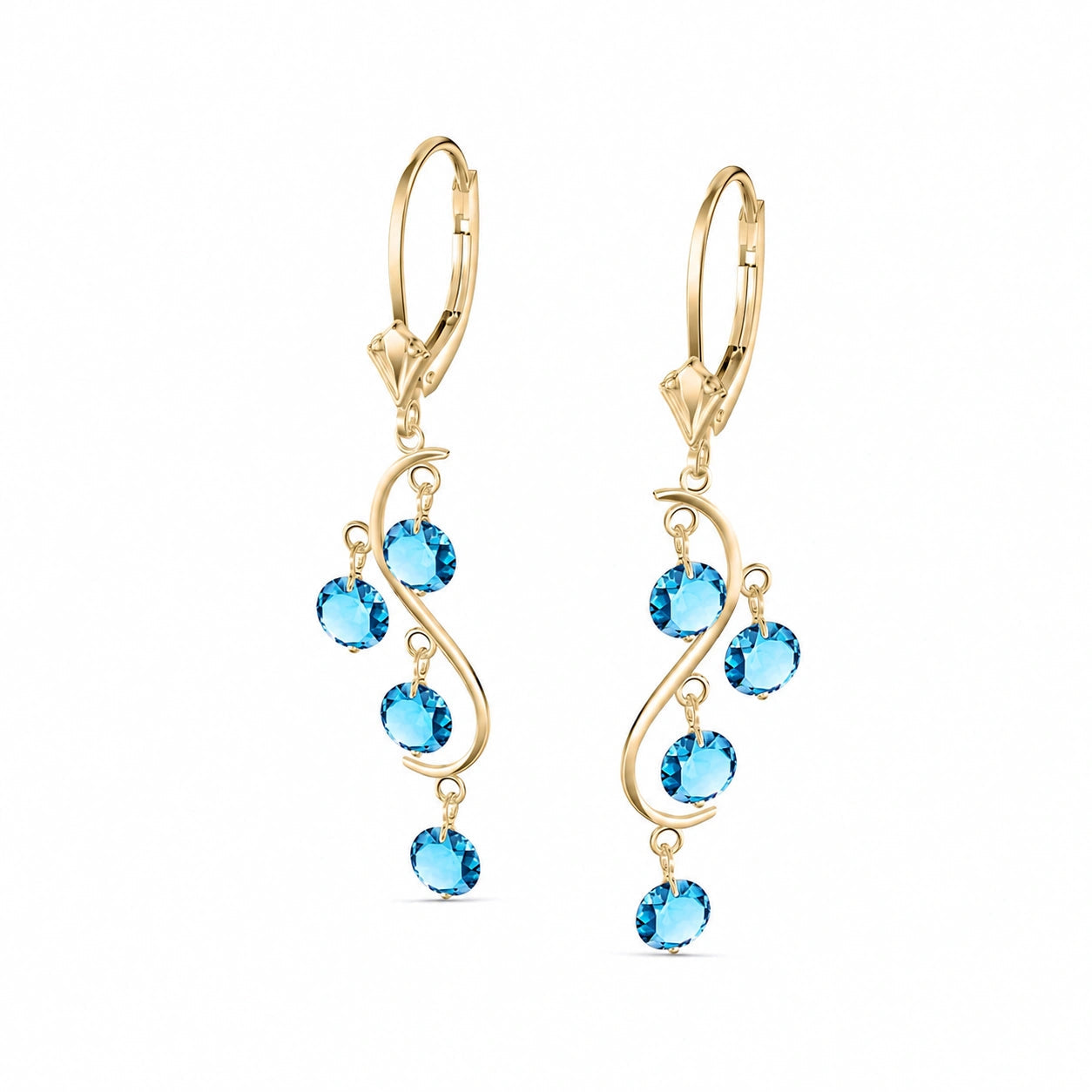 Yellow Gold Blue Topaz — Mariaallegra