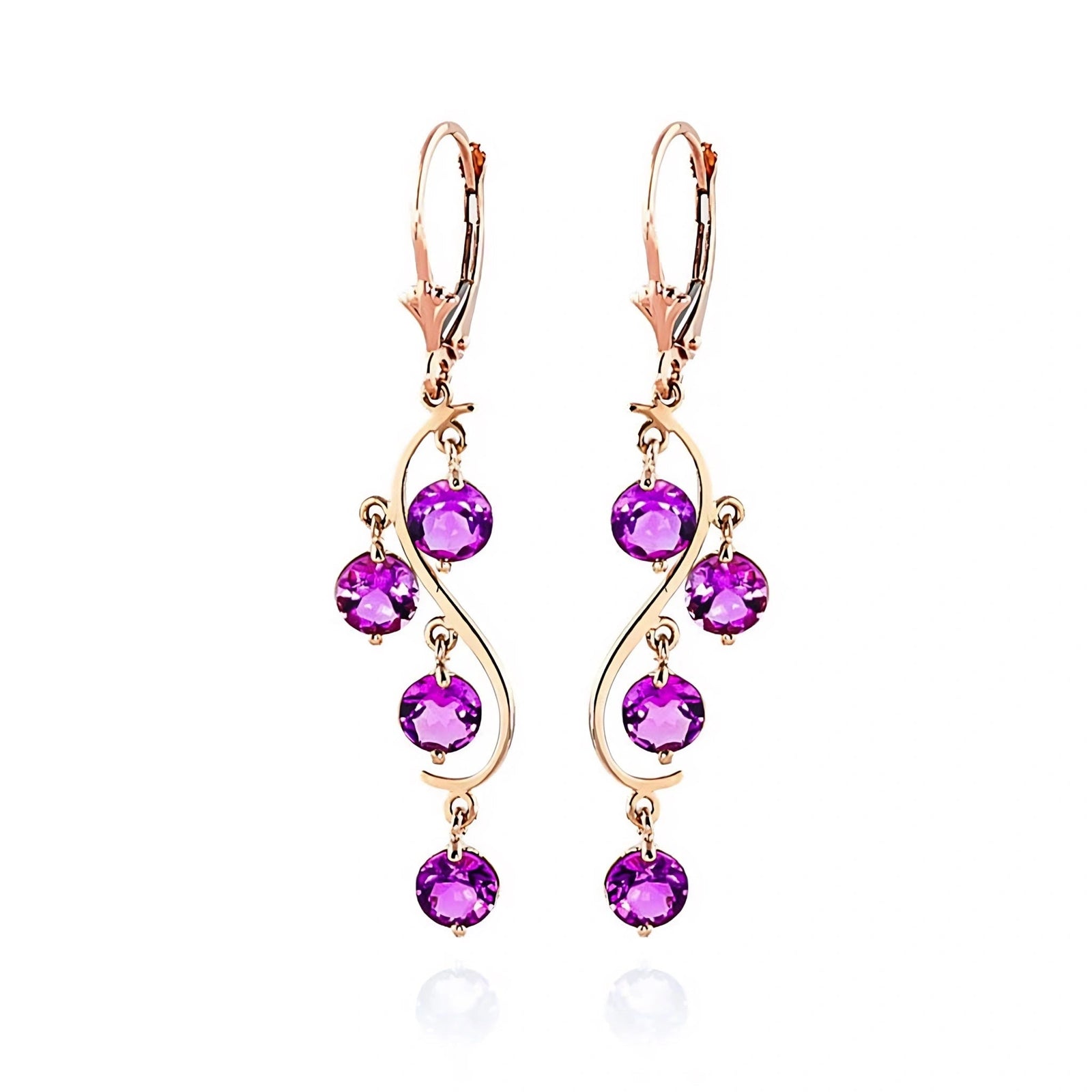 Rose Gold Bloom Earrings Pink Topaz 10K — Eulalia