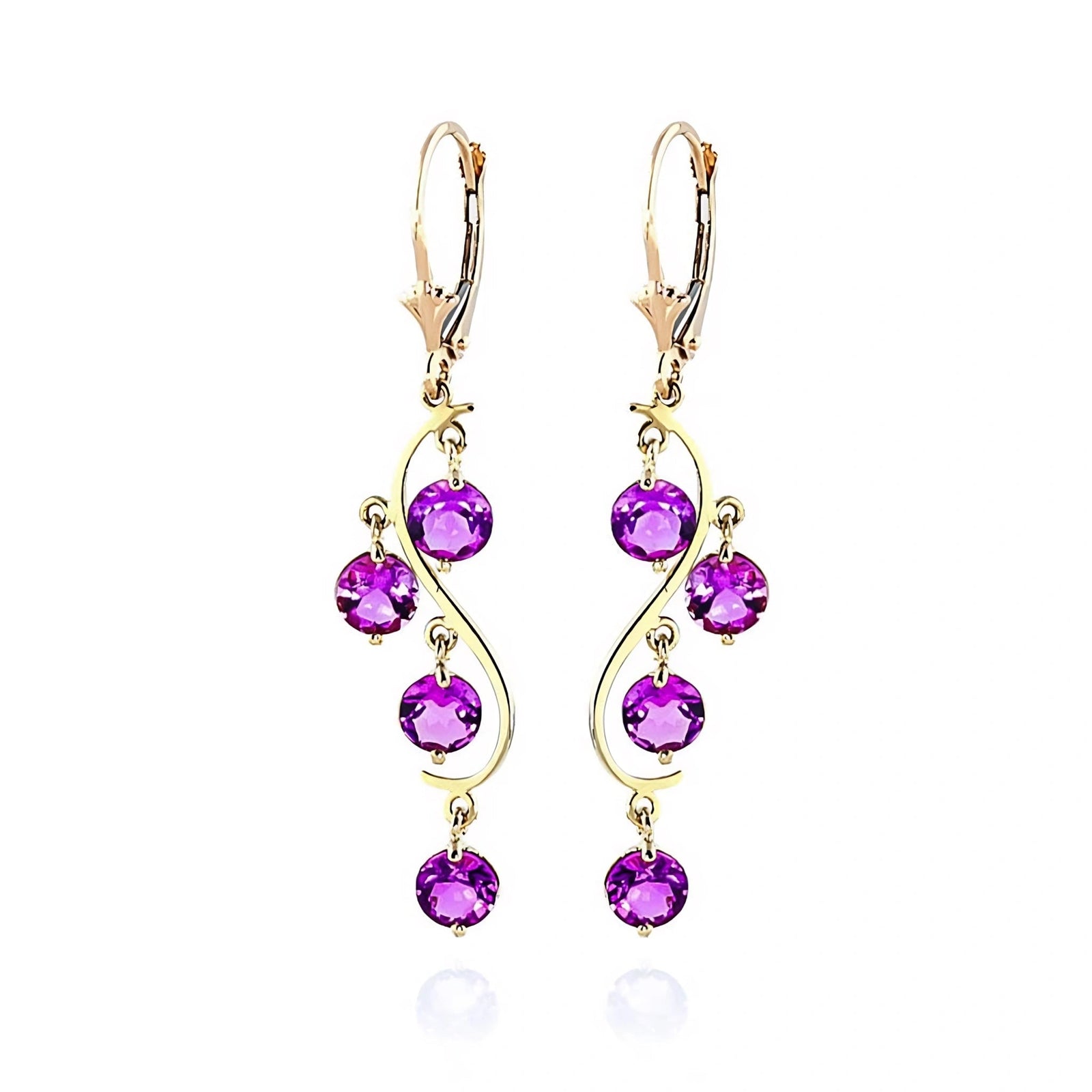 Yellow Gold Bloom Earrings Pink Topaz 10K — Eulalia