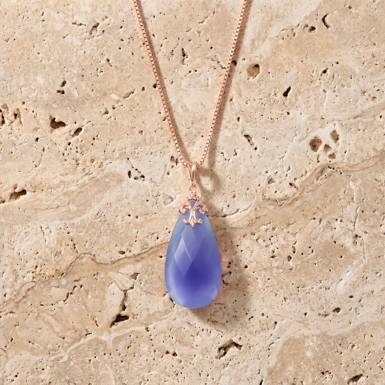 Rose Gold Blue Chalcedony — Euridice
