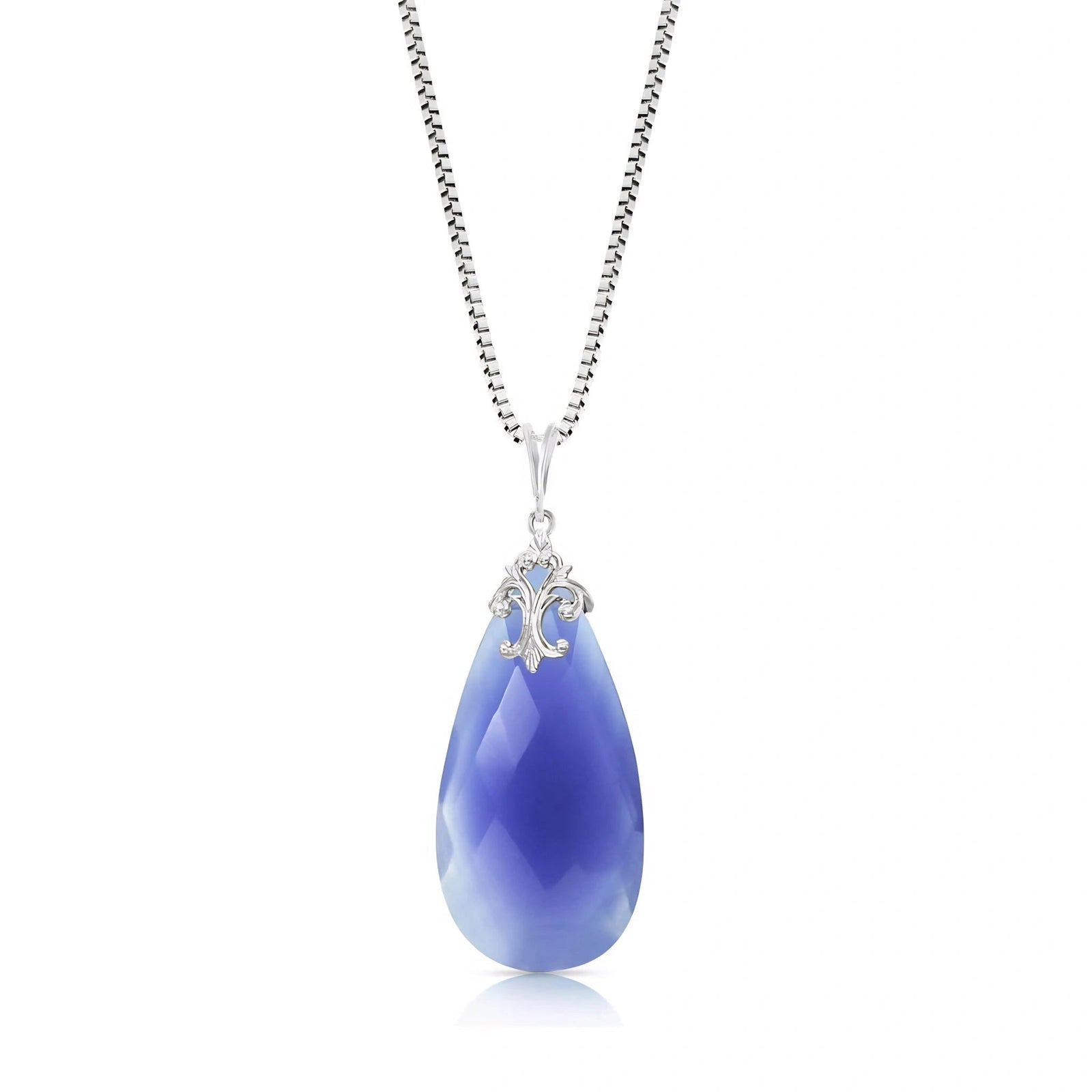 White Gold Blue Chalcedony — Euridice
