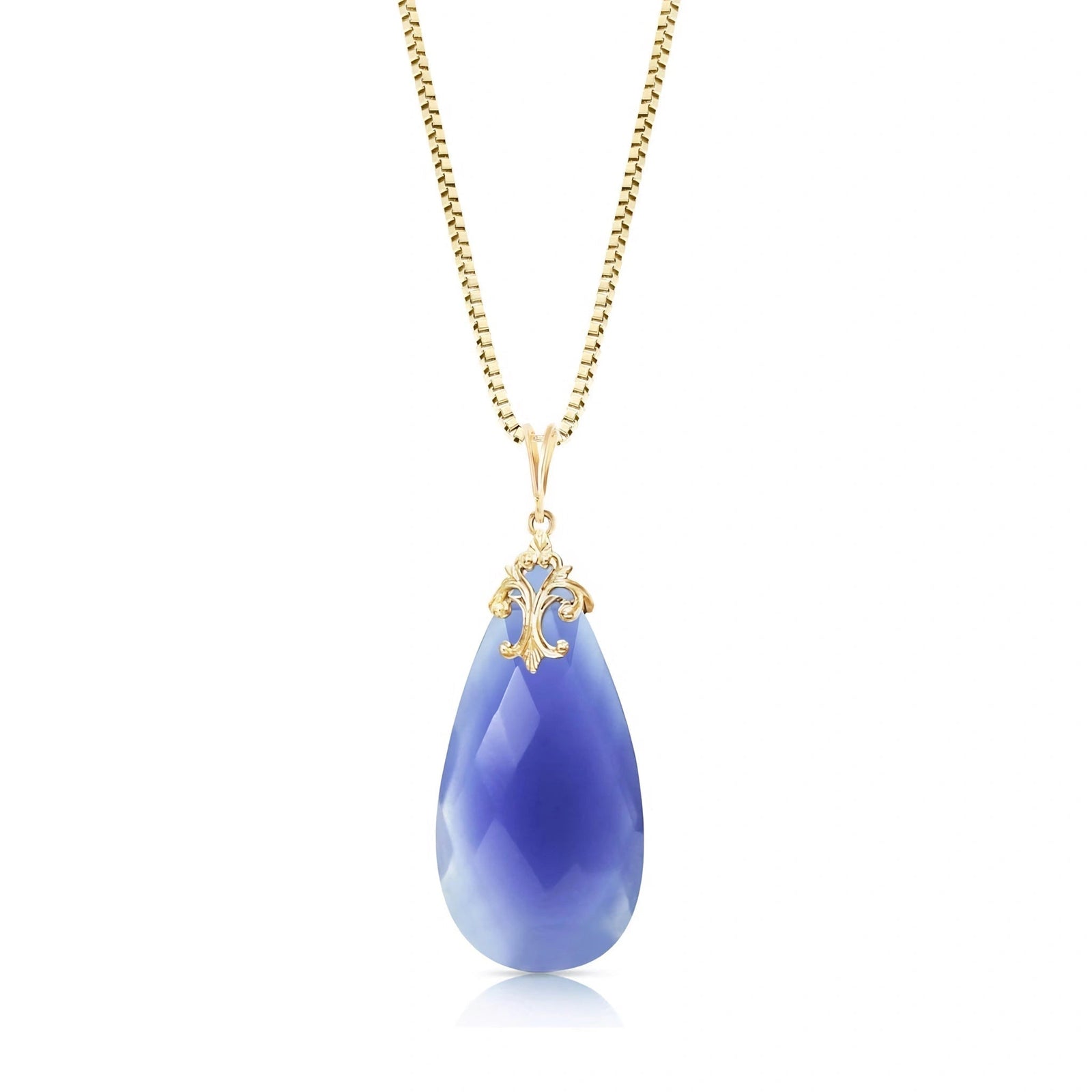 Yellow Gold Blue Chalcedony — Euridice