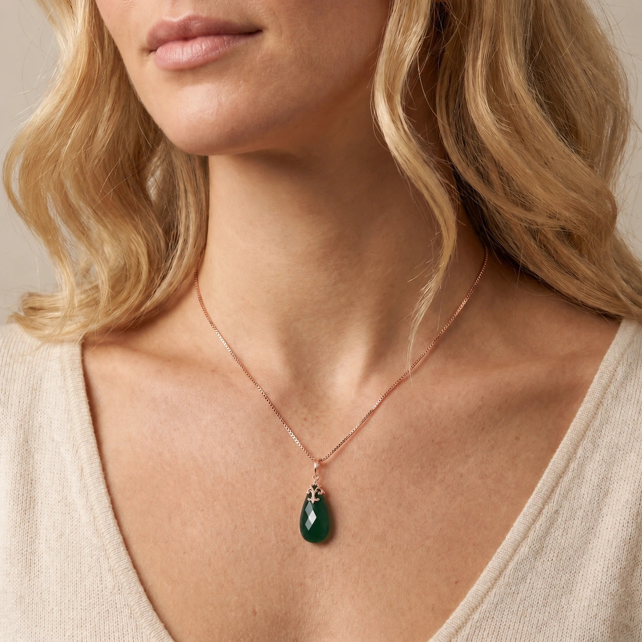 Rose Gold Green Chalcedony — Euridice