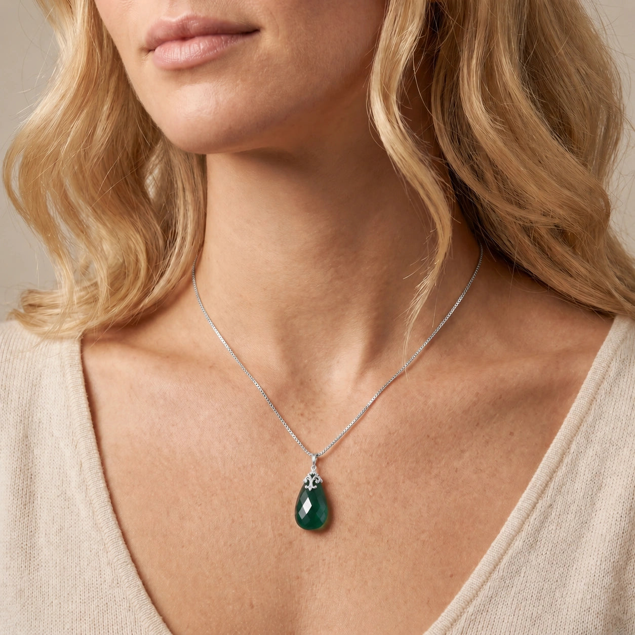 White Gold Green Chalcedony — Euridice