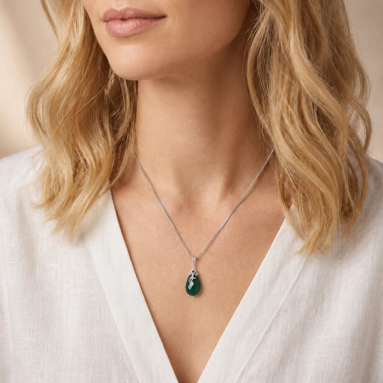 White Gold Green Chalcedony — Euridice