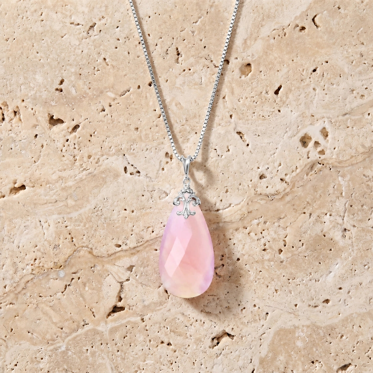 White Gold Pink Chalcedony — Euridice
