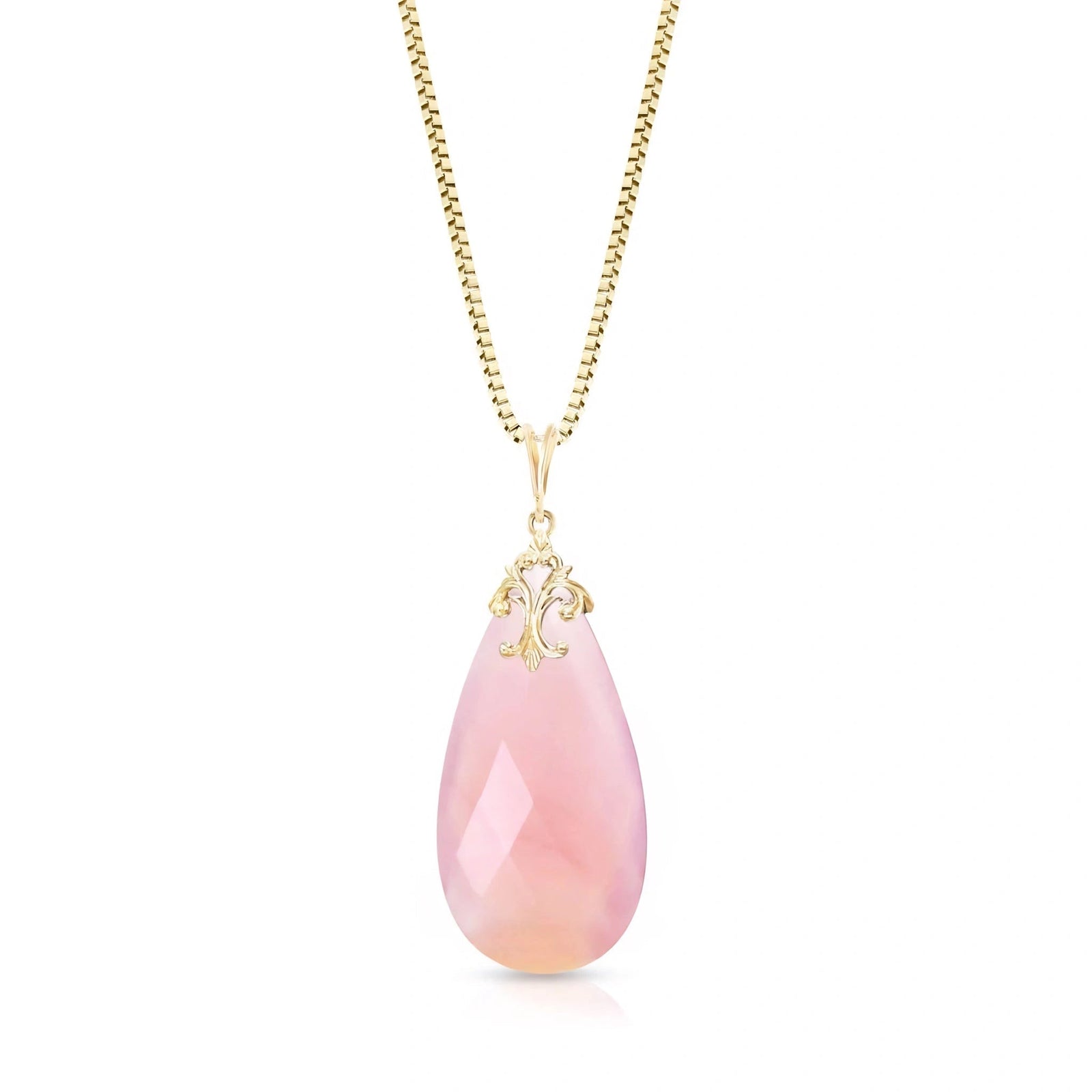 Yellow Gold Pink Chalcedony — Euridice